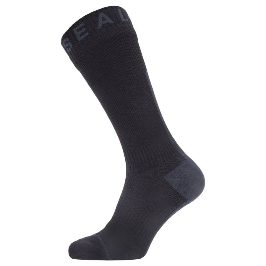 Sealskinz WP All Weather Mid Sock W. Hydrostop, meias, preto/cinzento