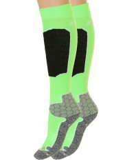 Seger Racer, Mens Ski Socks, 2-pair, neon