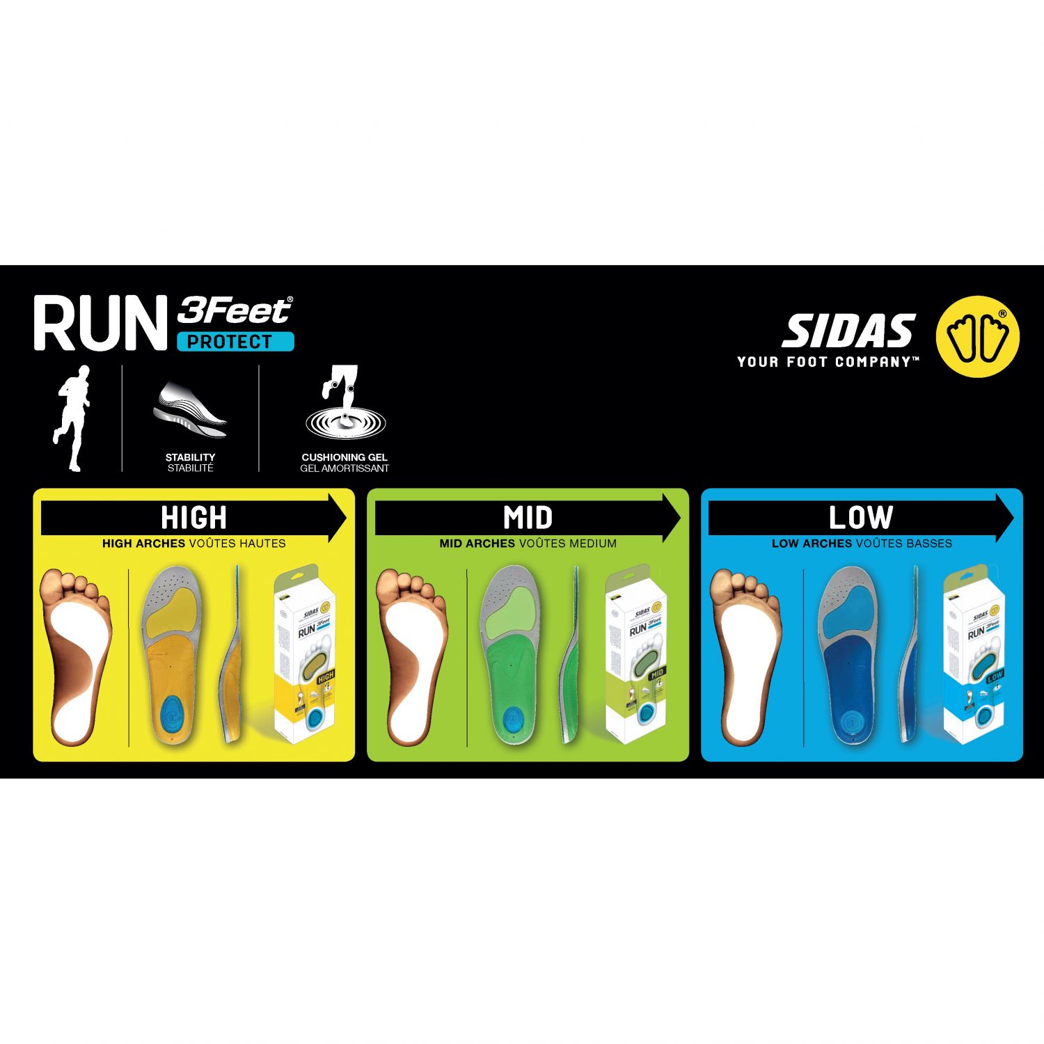 Sidas Run 3feet Protect Mid, stielka, zelená