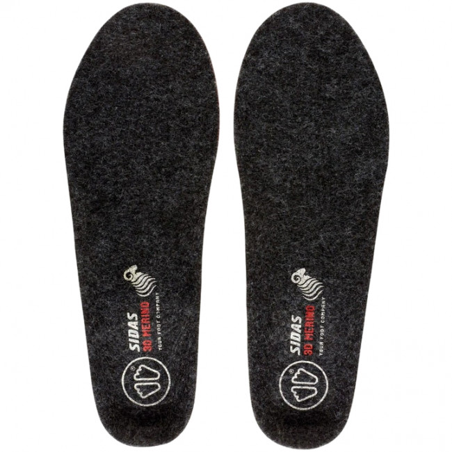 Sidas Winter 3D Merino, stielka, čierna/sivá