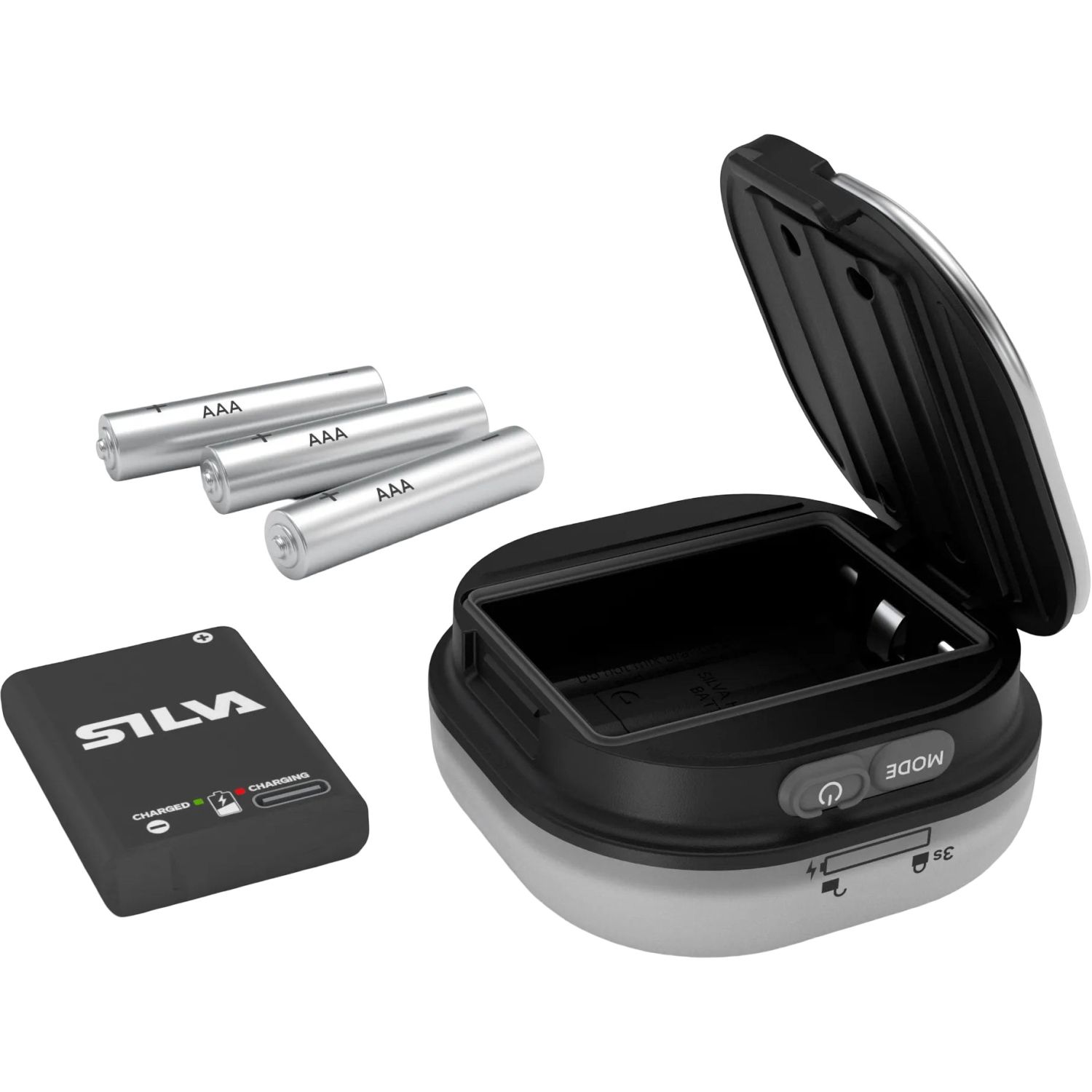 Silva Glow Black, lanterne, svart