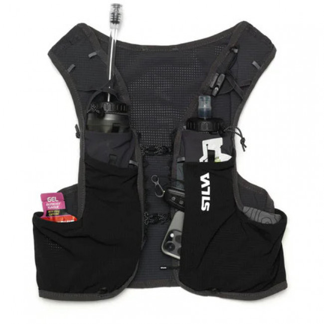 Silva Strive Fly, chaleco de correr, unisex, negro