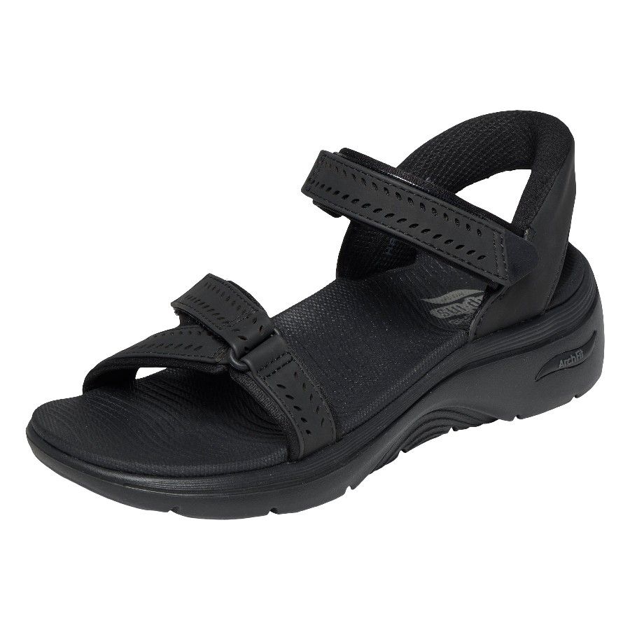 Skechers Go Walk Arch Fit 2.0 Sandal - Candace, scarpe casual, donna, nero