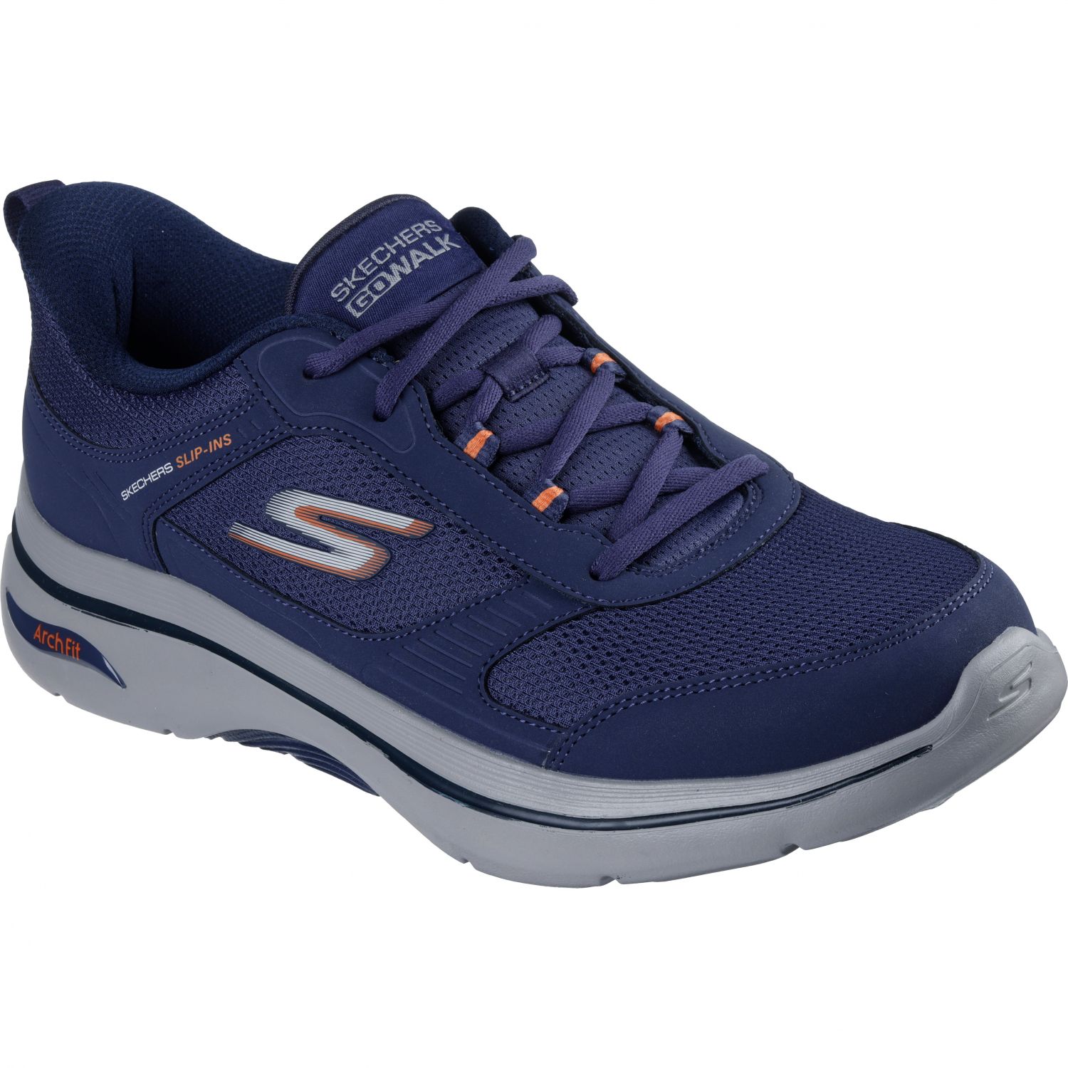 Skechers Go Walk Arch Fit 2.0 - Seared, Schuhe, Herren, navy/orange
