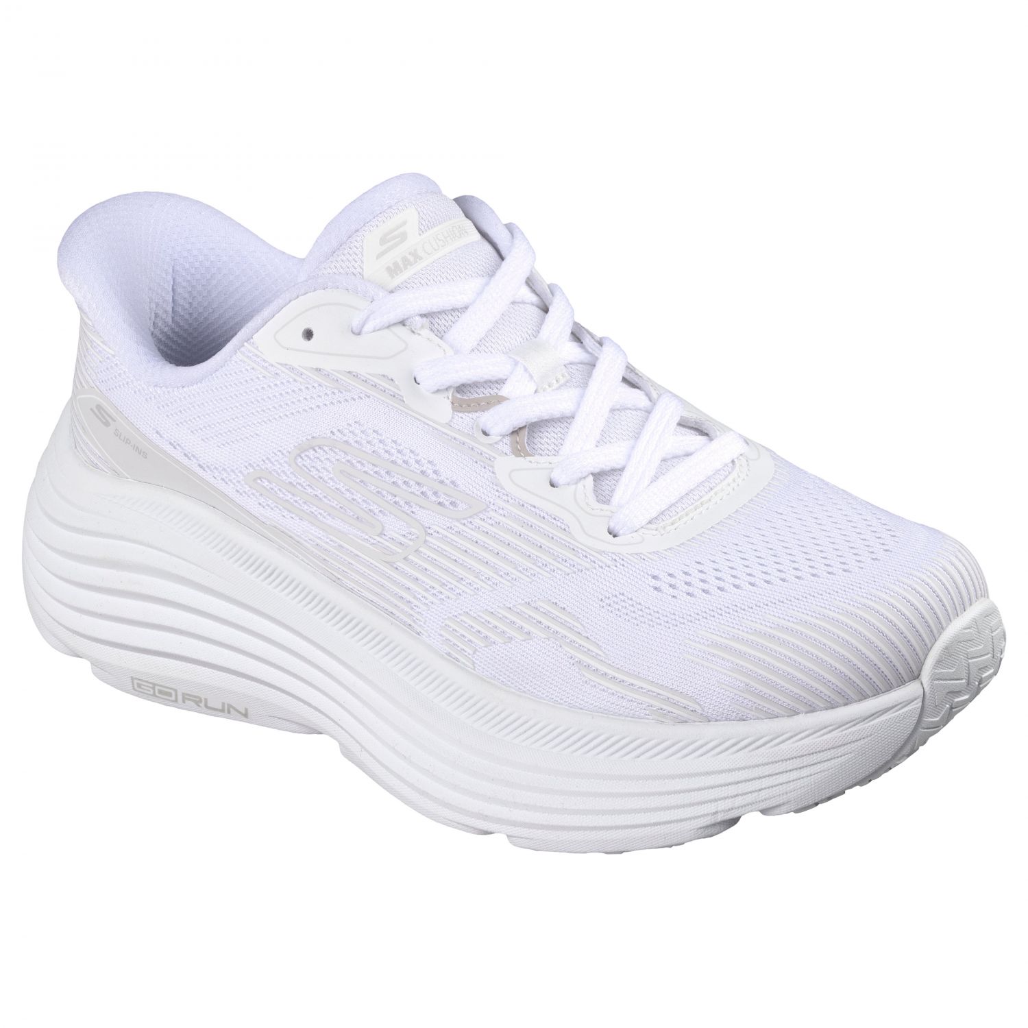 Skechers Max Cushioning Endeavour, sapatos outdoor, feminino, branco