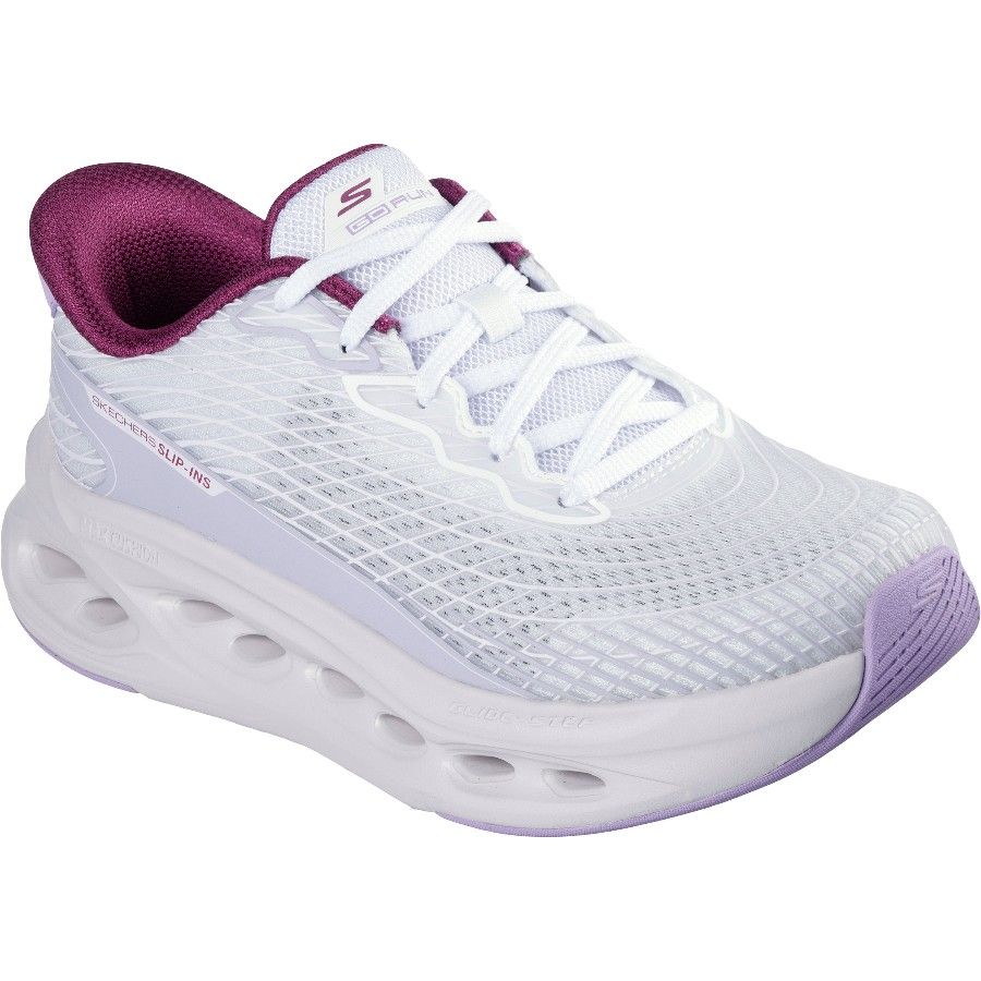 Skechers Max Cushioning Glide-Step - Sapphire, obuv, dámska, biela