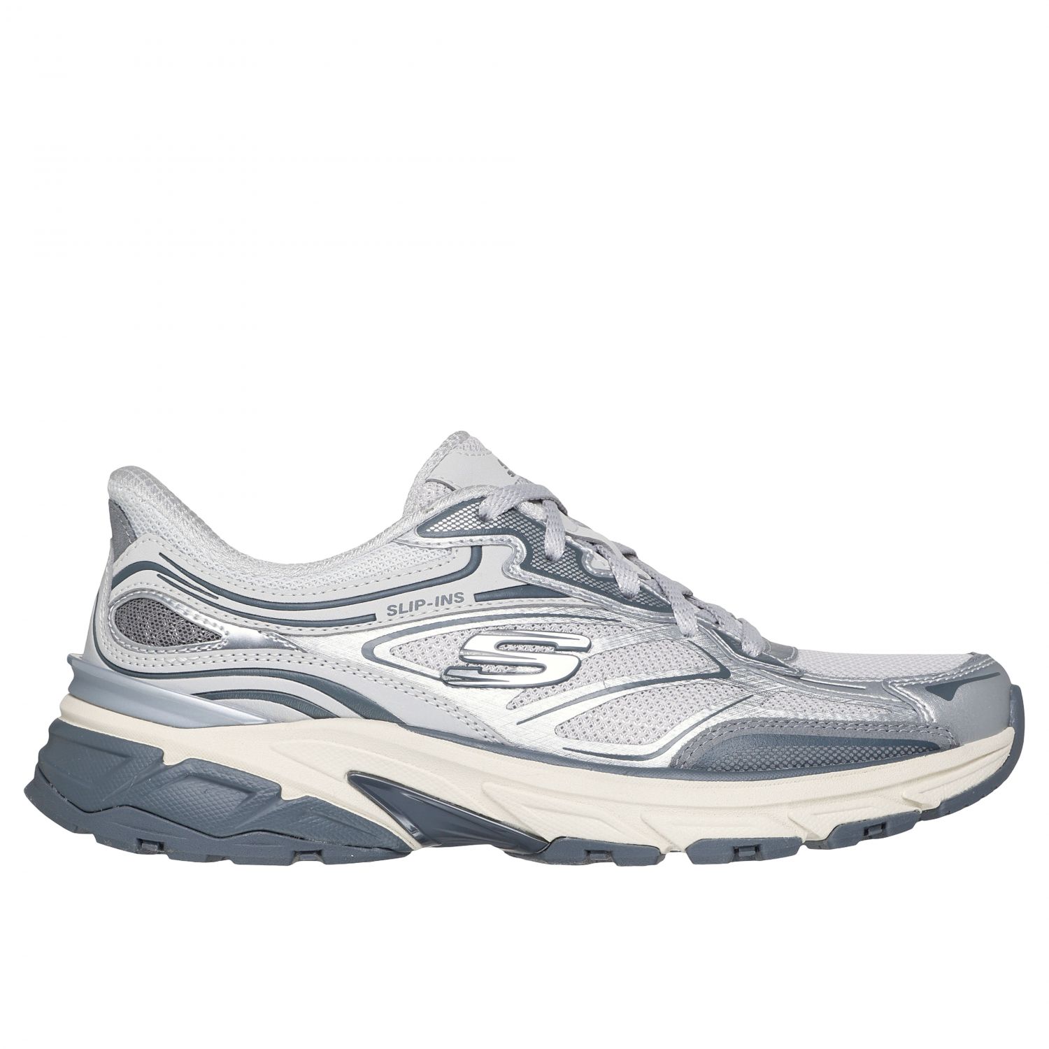 Skechers Stamina Sport, sapatos para atividades ao ar livre, feminino, prata