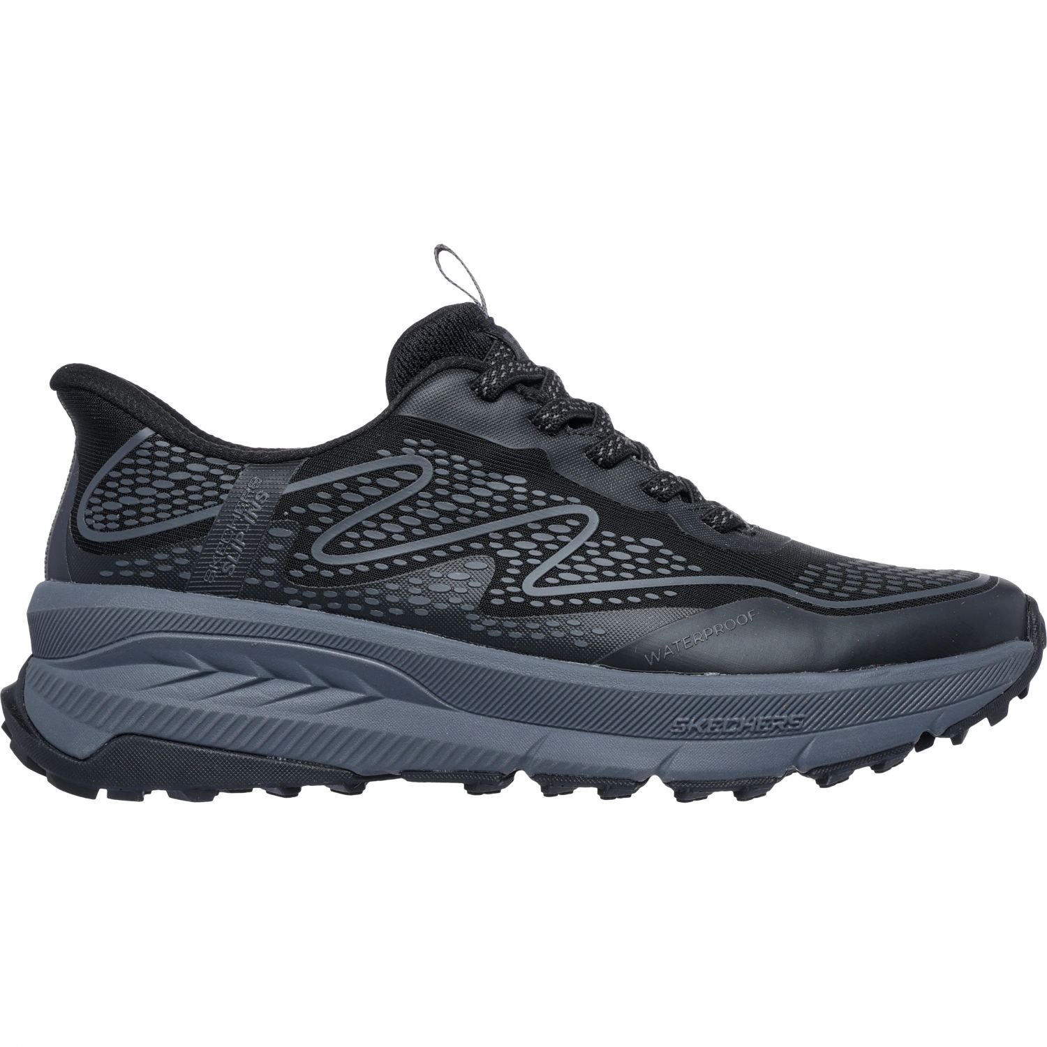 Skechers Switch Back - Mist, outdoorové topánky, dámske, čierne