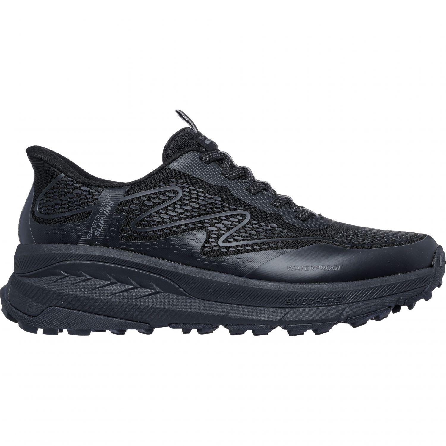 Skechers Switch Back - Welch Creek, pánska outdoorová obuv, čierna