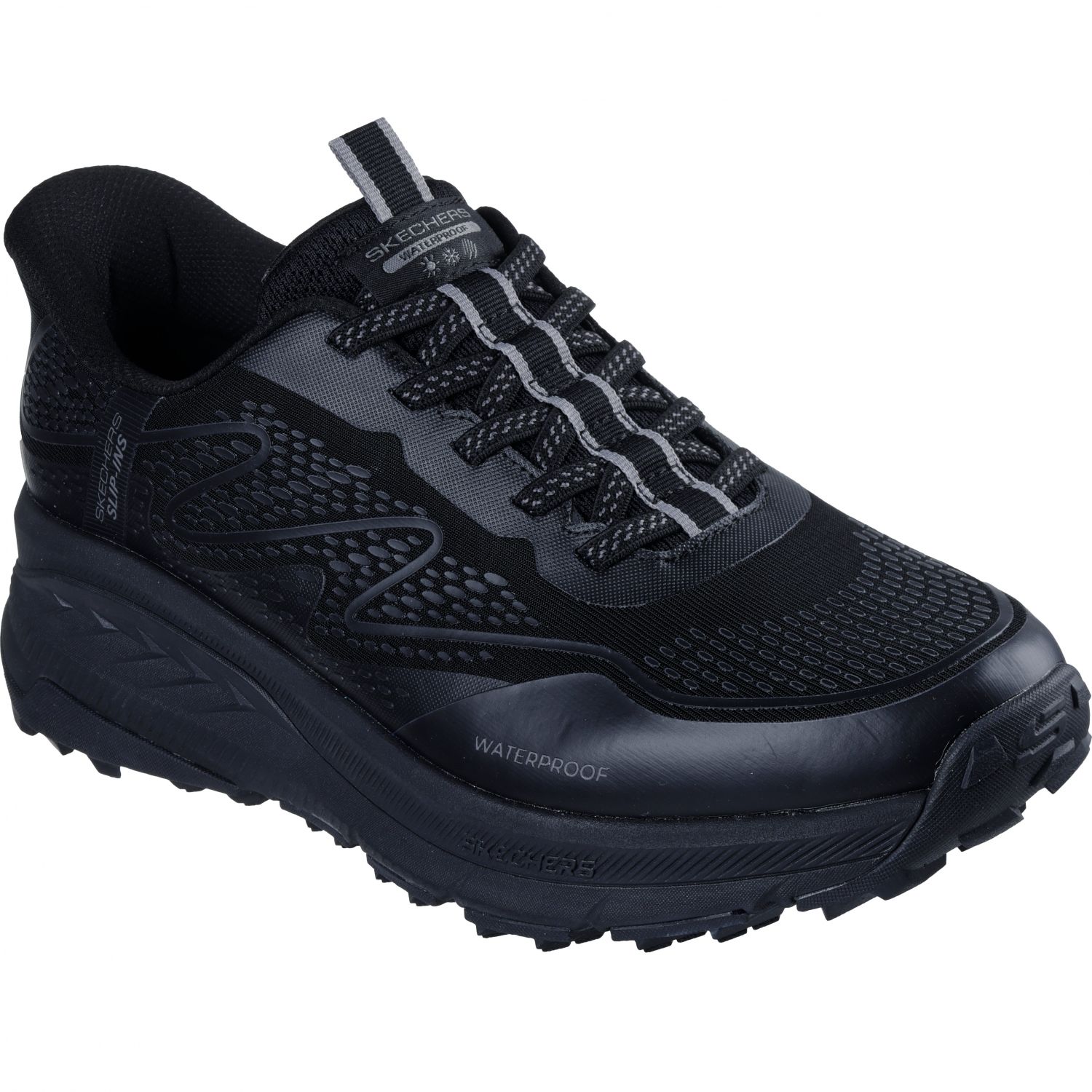 Skechers Switch Back - Welch Creek, pánska outdoorová obuv, čierna