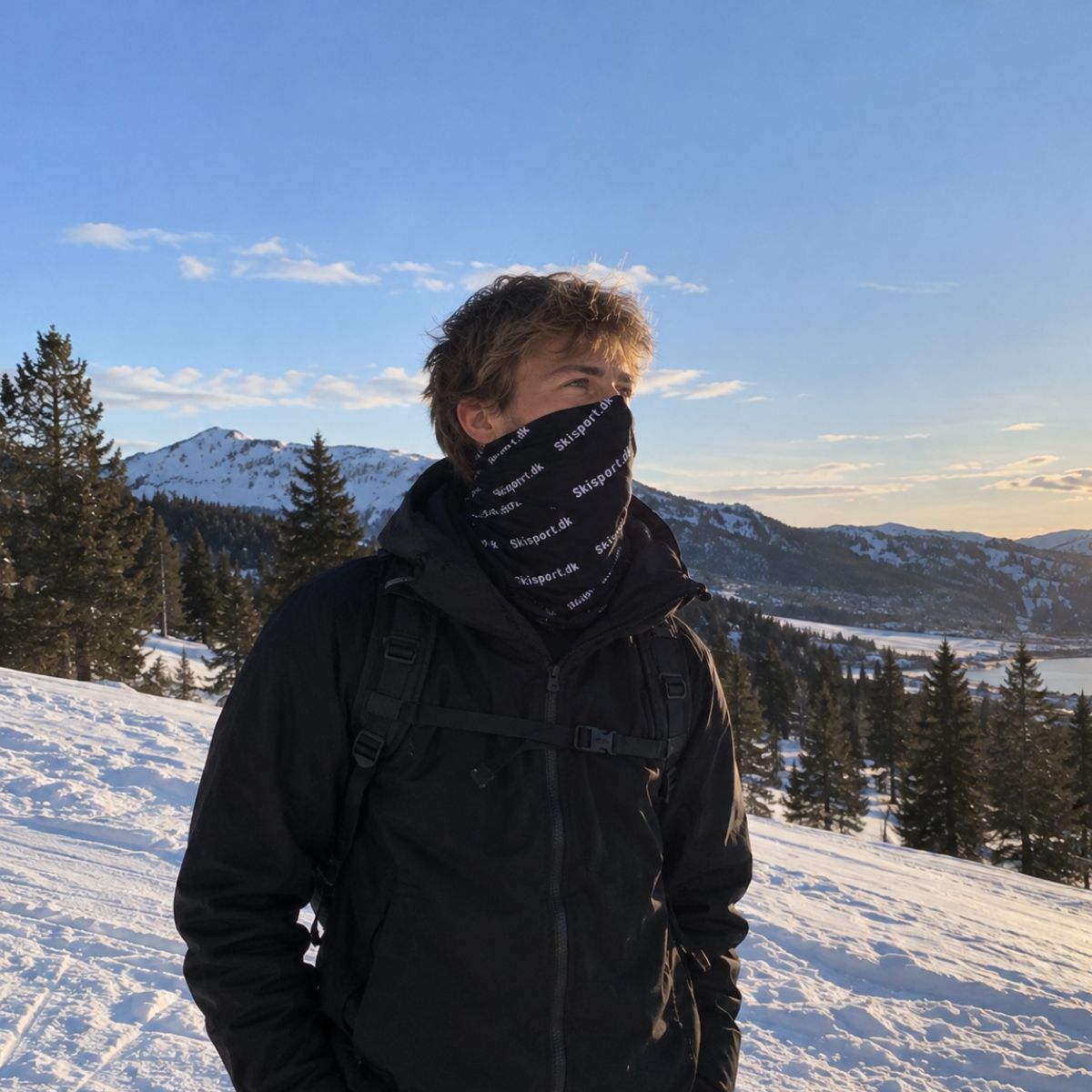 Skisport.dk halsedisse/bandana, sort