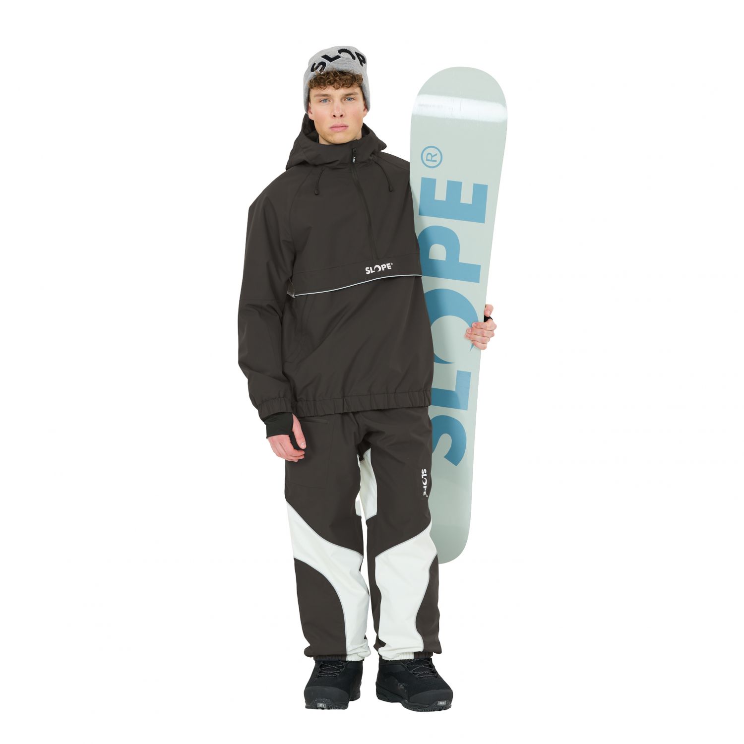 SLOPE Blizz Loose, anorak de snowboard, hombre, negro