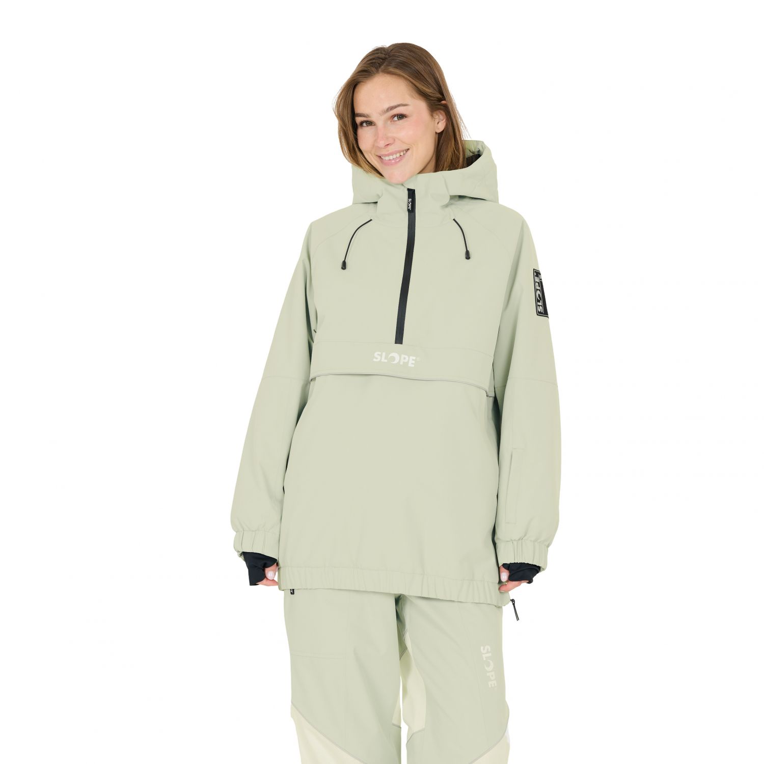 SLOPE Blizz Loose, kurtka snowboardowa anorak, damska, aqua gray