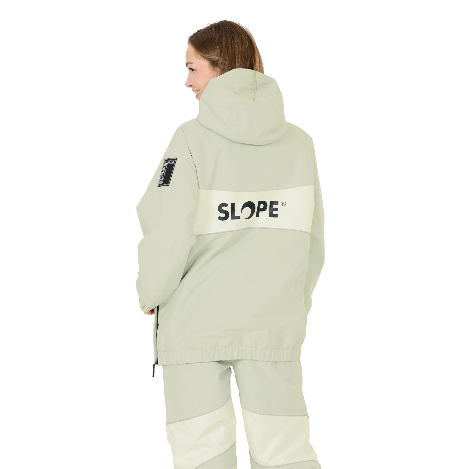 SLOPE Blizz Loose, kurtka snowboardowa anorak, damska, aqua gray