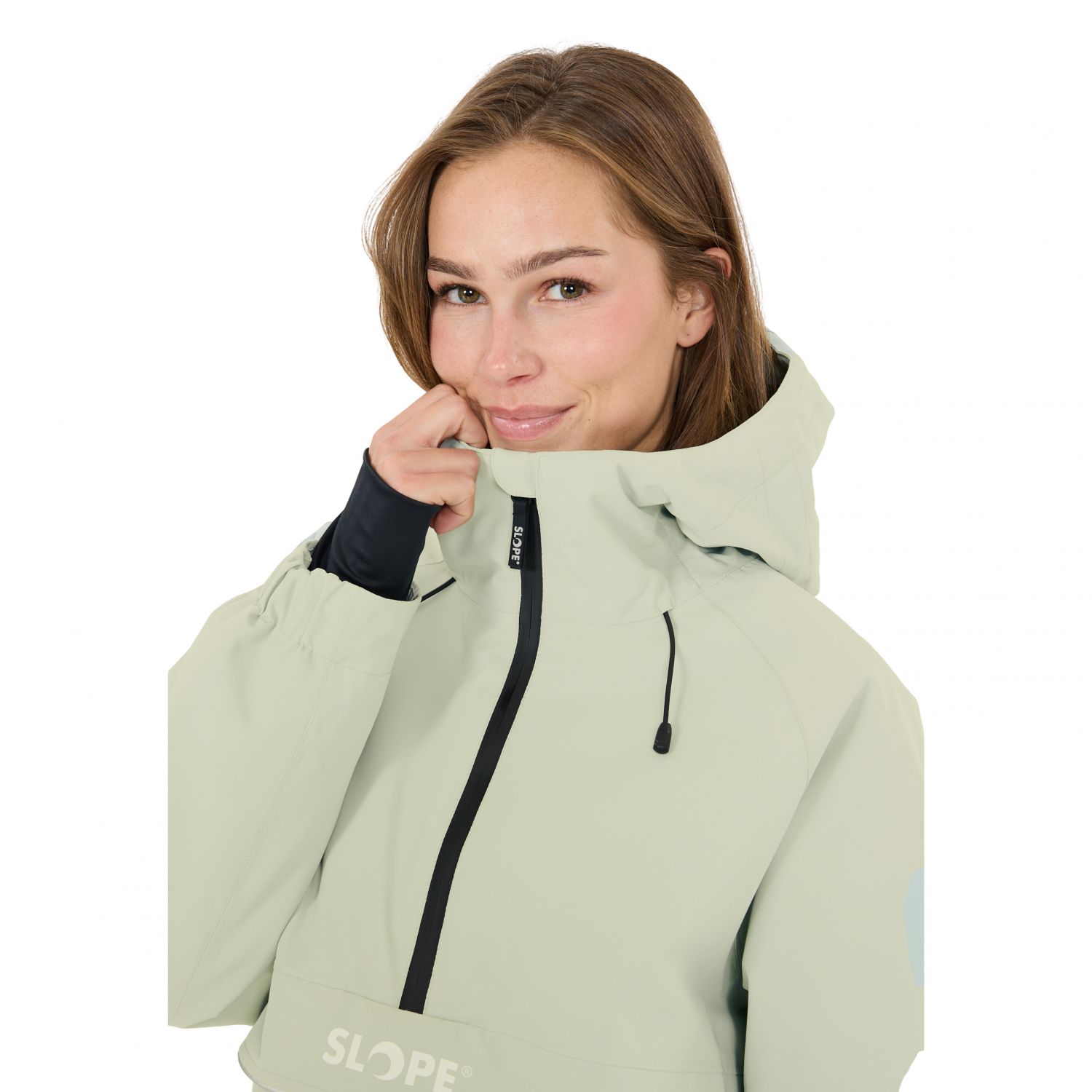 SLOPE Blizz Loose, snowboard anorak, dame, aqua gray
