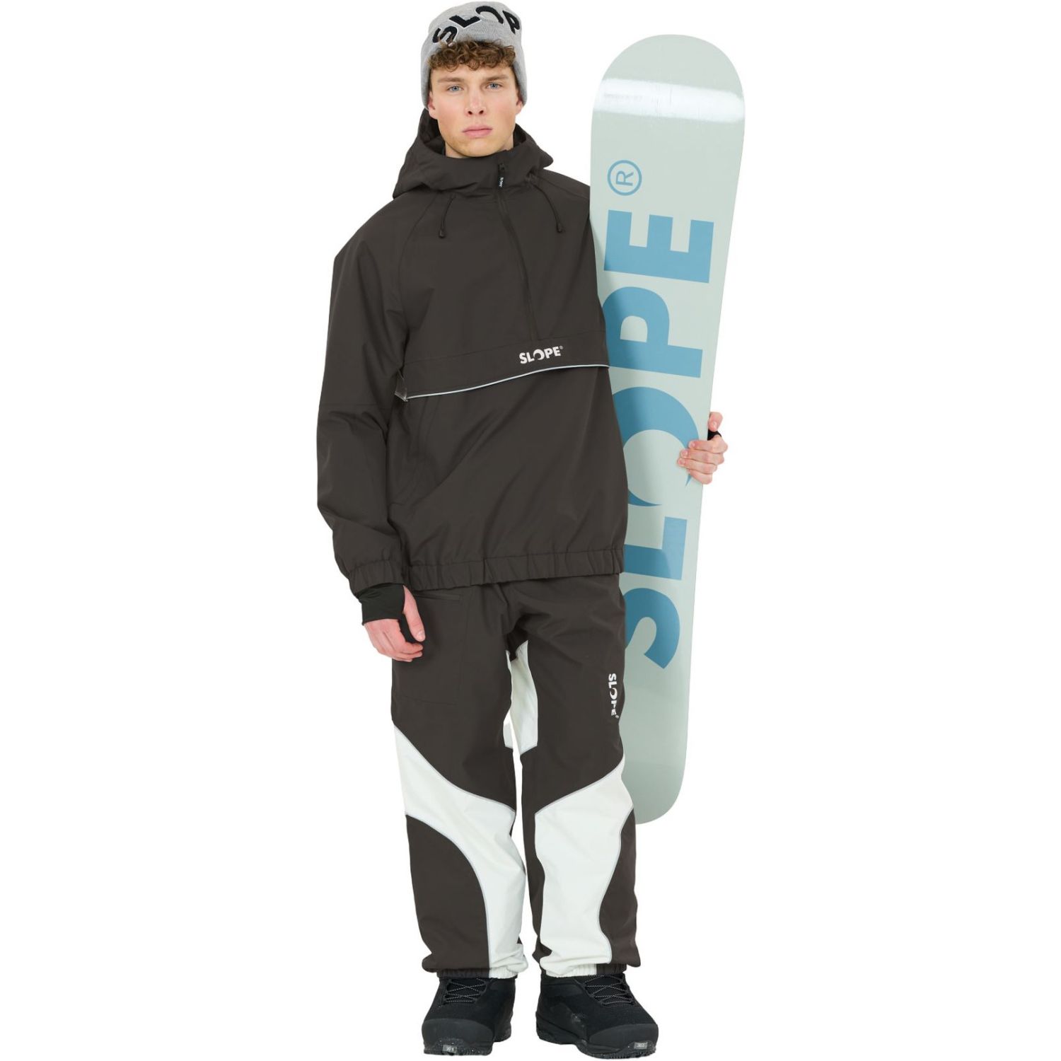 SLOPE Blizz Loose, Snowboard Anorak, Herr, Svart