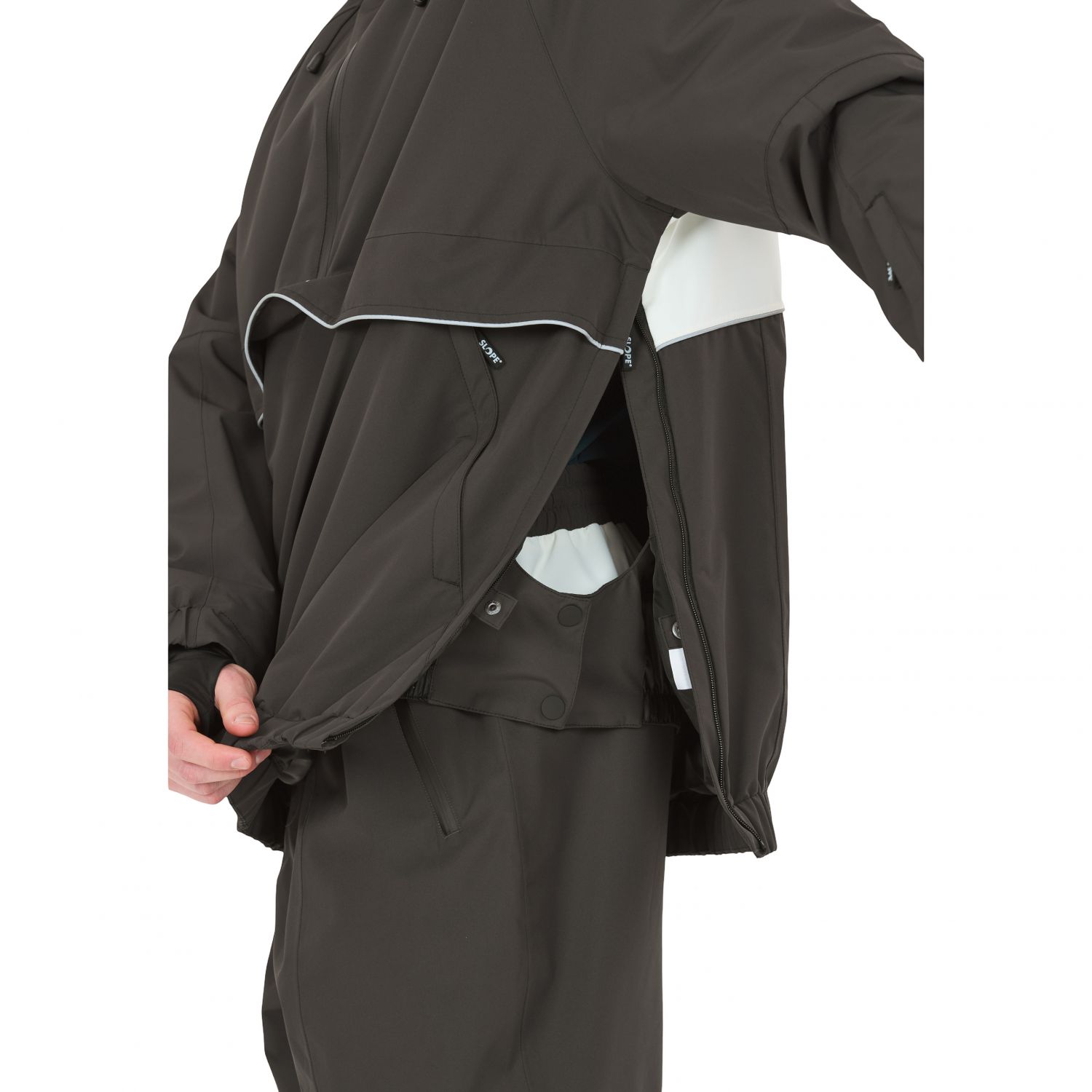 SLOPE Blizz Loose, snowboard anorak, herre, sort