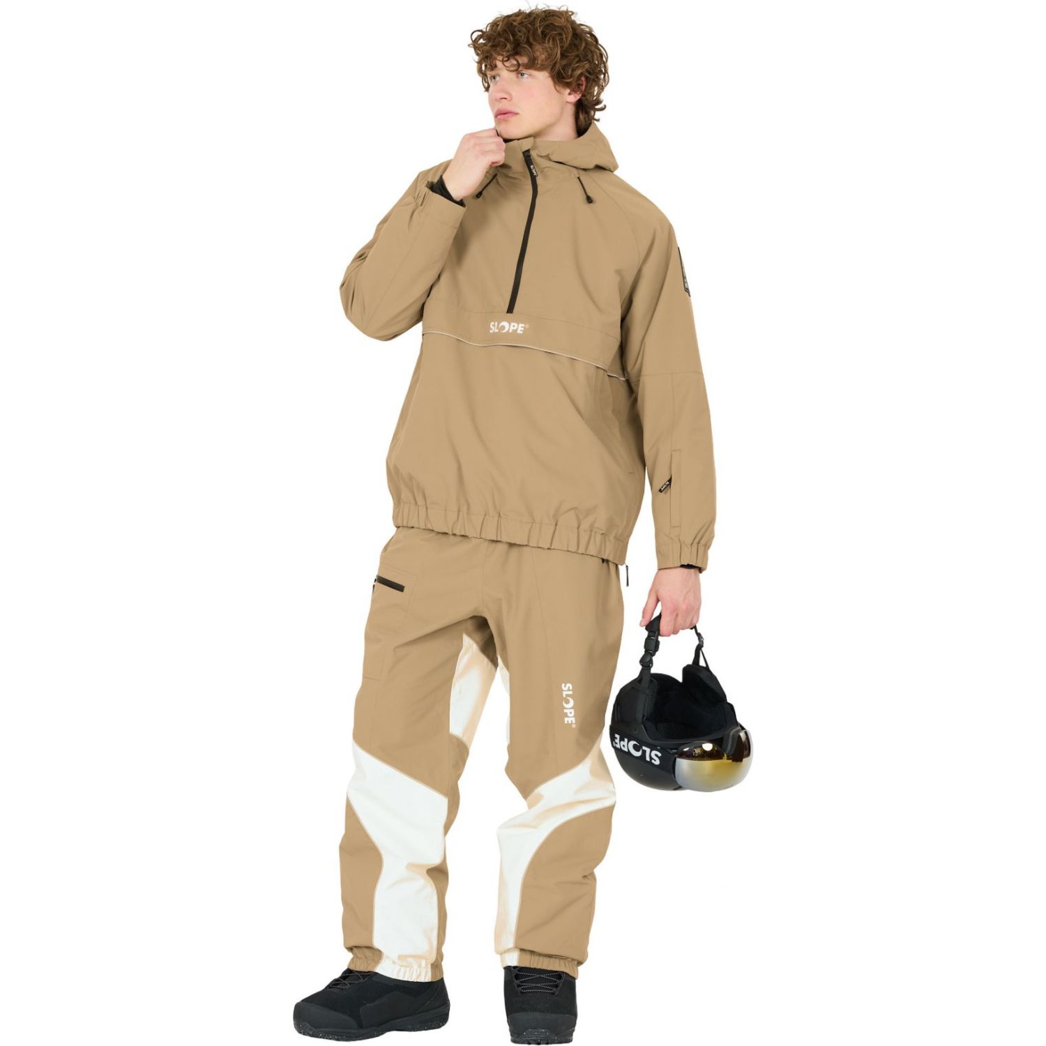 SLOPE Blizz Loose, snowboardový anorak, pánske, hnedý