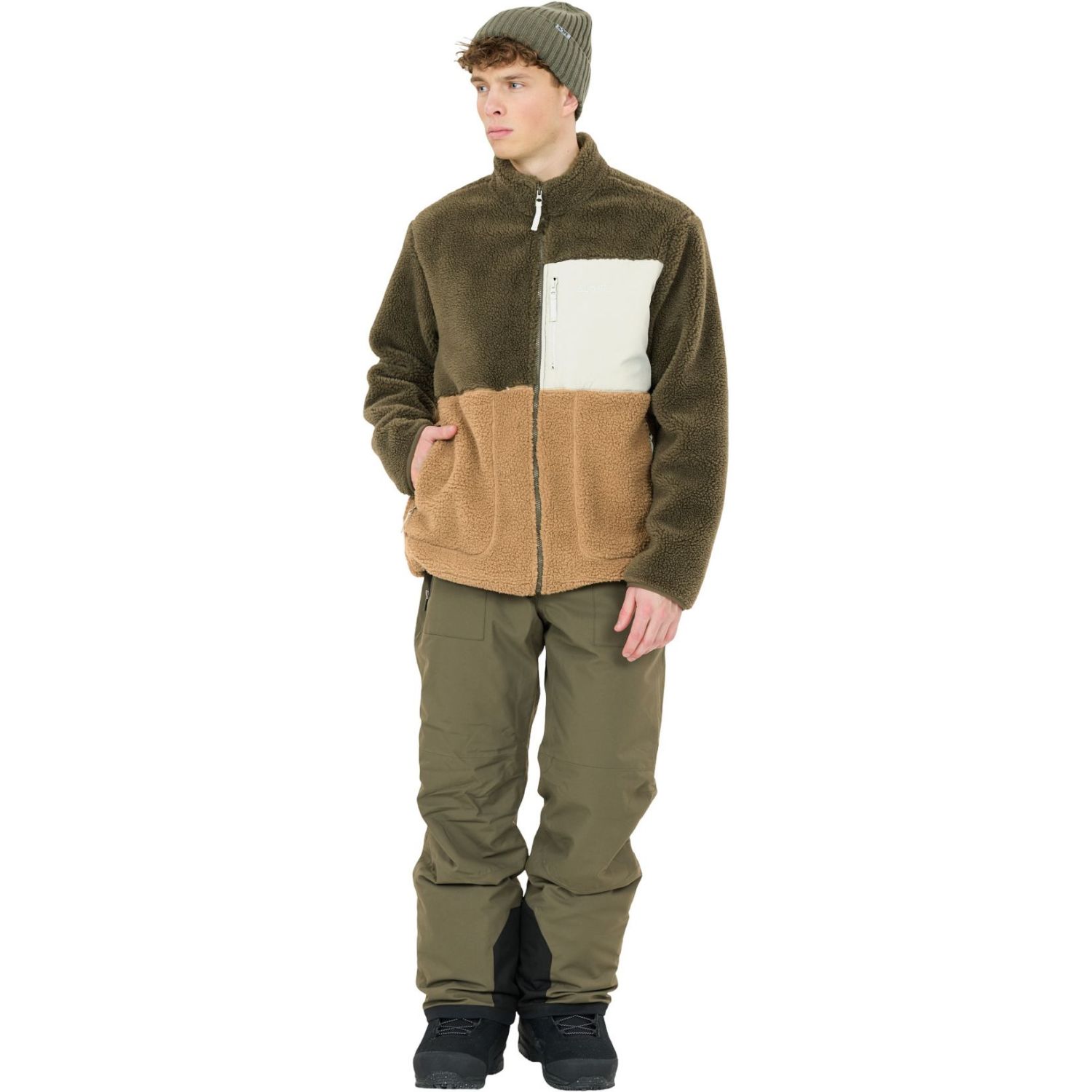 SLOPE Katau Teddy, chaqueta polar, hombre, grape leaf