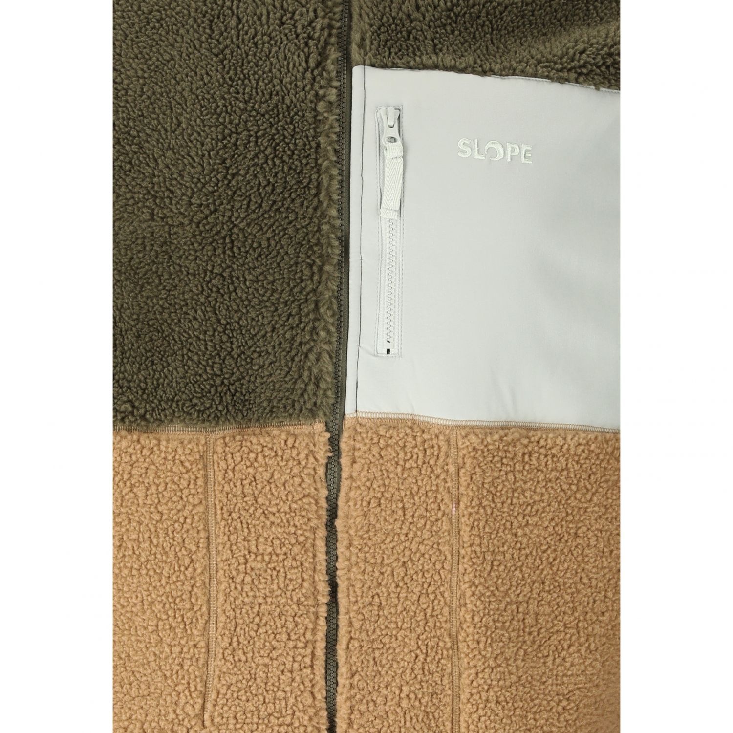 SLOPE Katau Teddy, colete de fleece, masculino, grape leaf