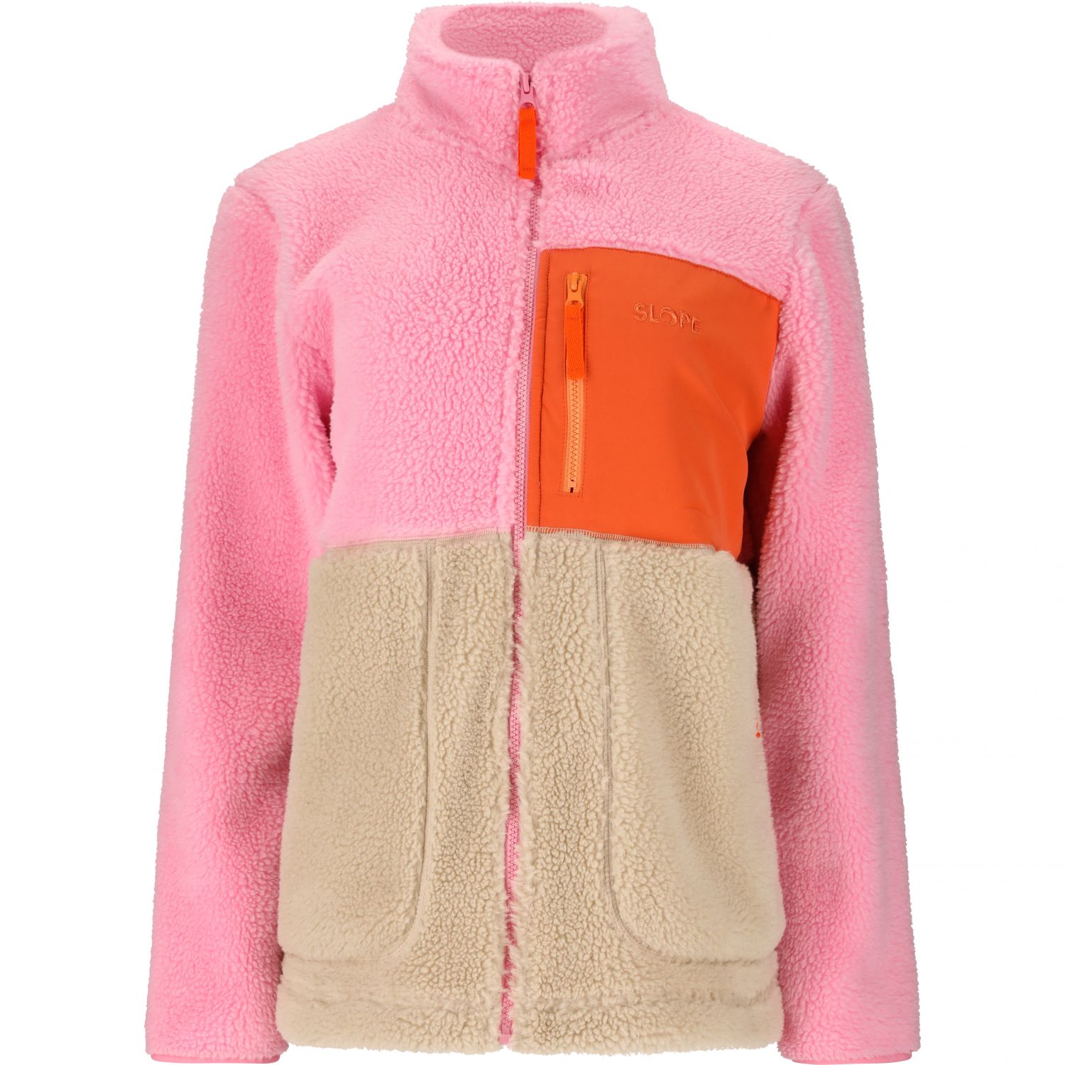 SLOPE Katau Teddy, dámska fleecová bunda, prism pink