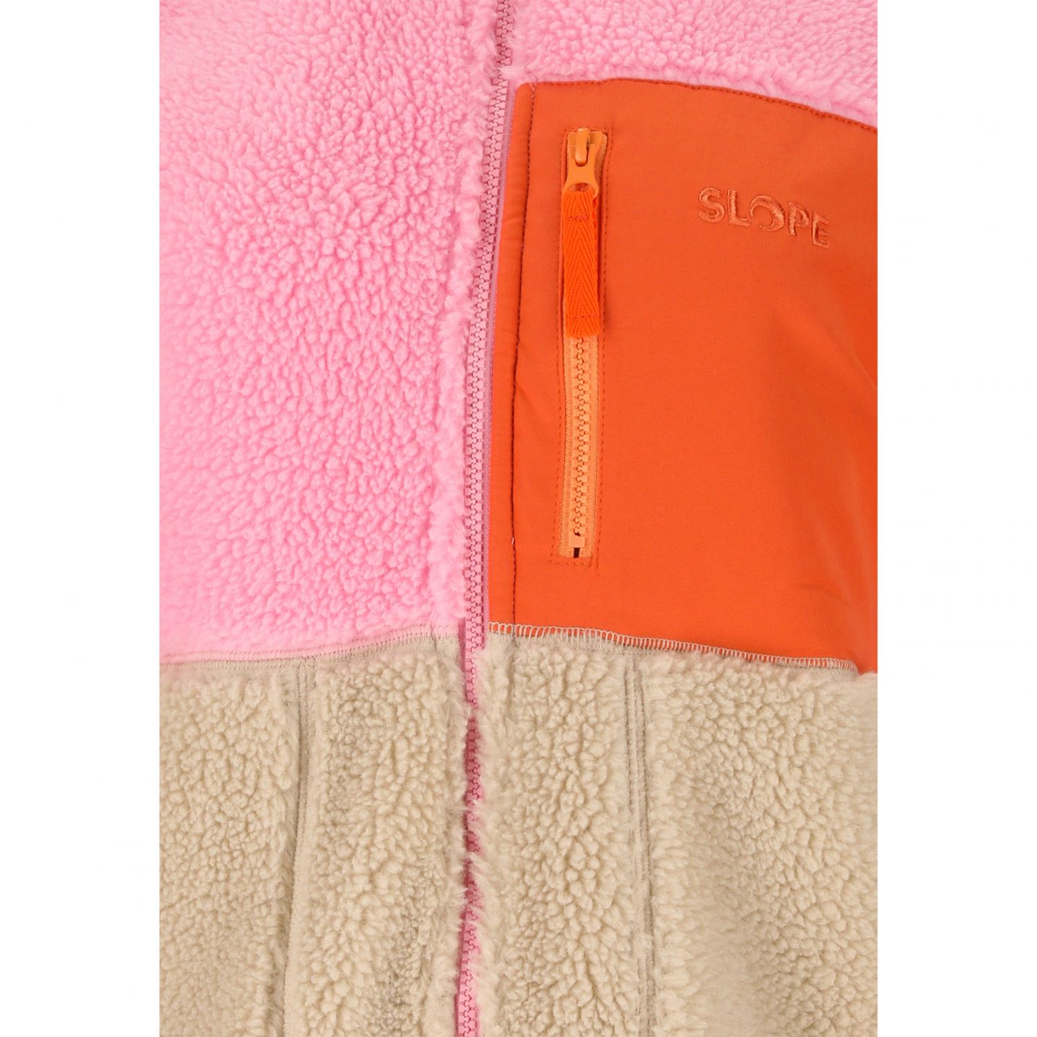 SLOPE Katau Teddy, dámska fleecová bunda, prism pink