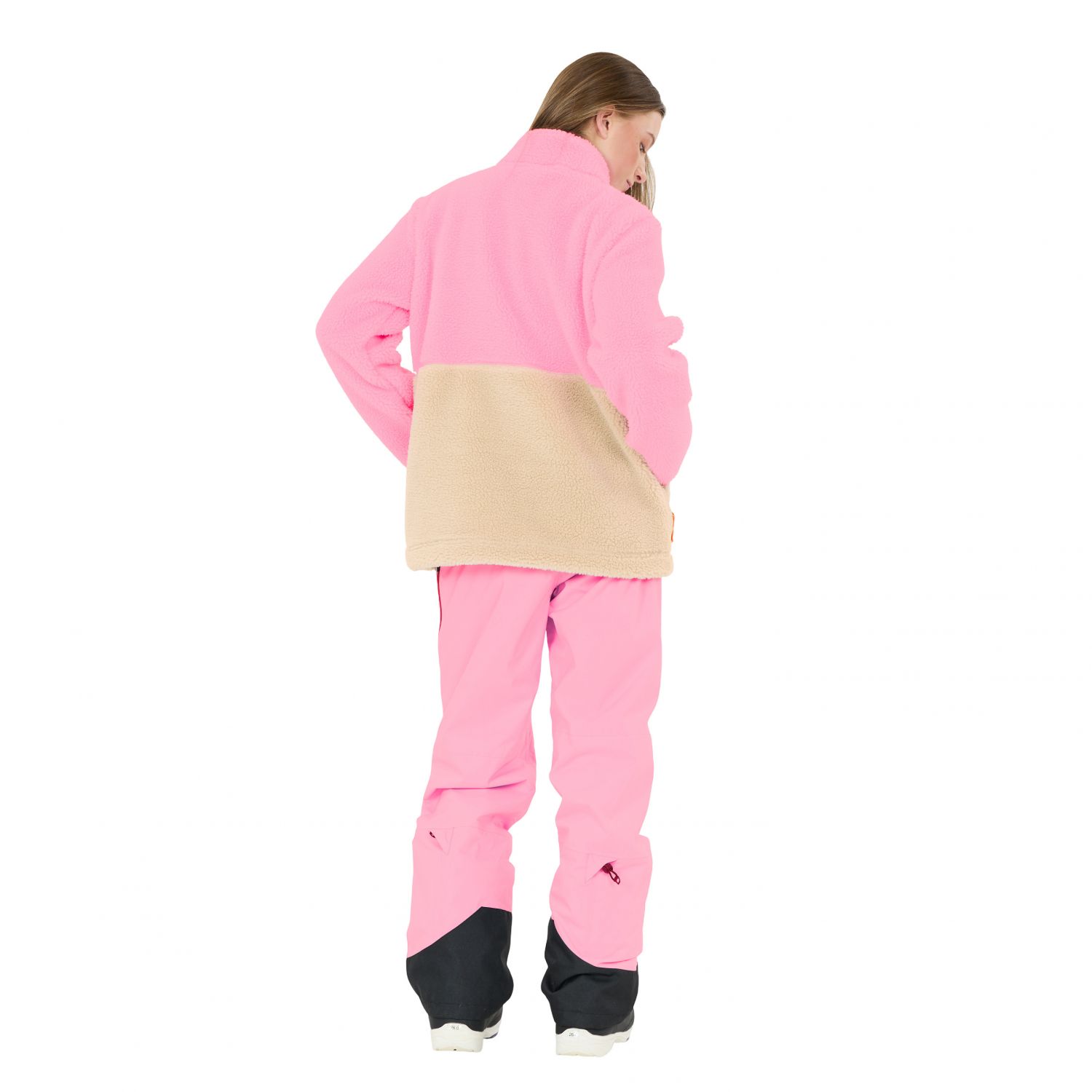 SLOPE Katau Teddy, dámska fleecová bunda, prism pink