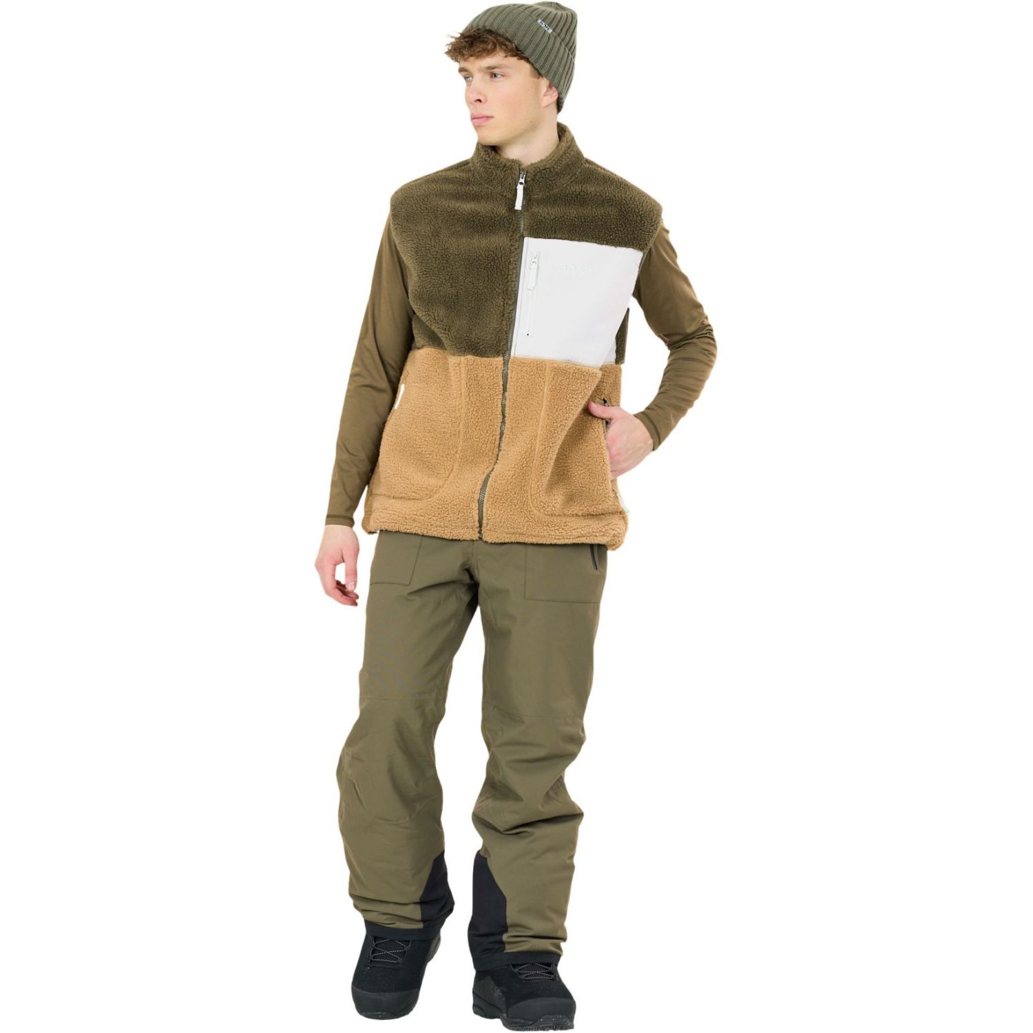 SLOPE Katau Teddy, fleecevest, herre, grape leaf