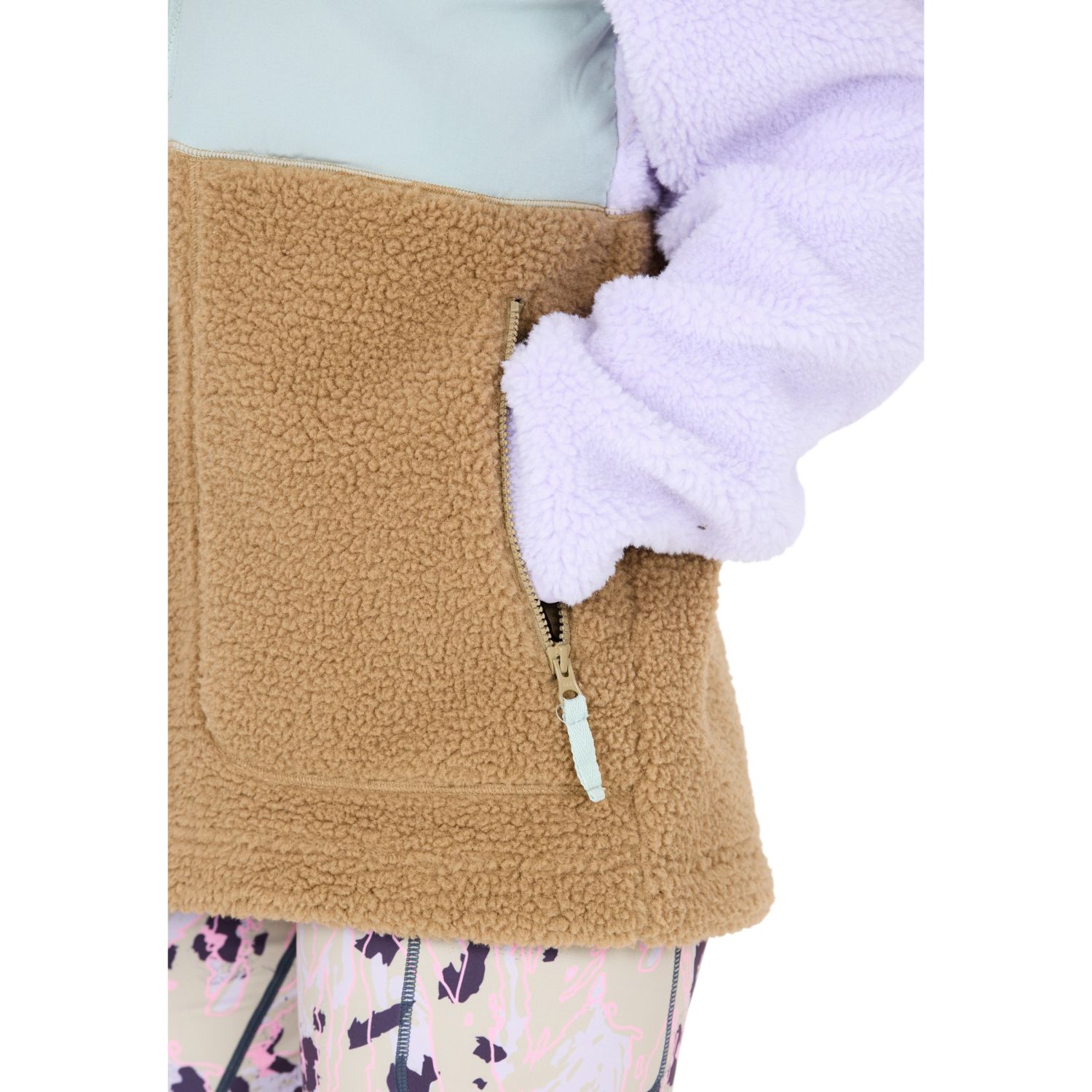SLOPE Katau Teddy, giacca in pile donna, orchid petal