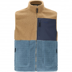 SLOPE Katau Teddy, vestă din fleece, bărbat, petrified oak