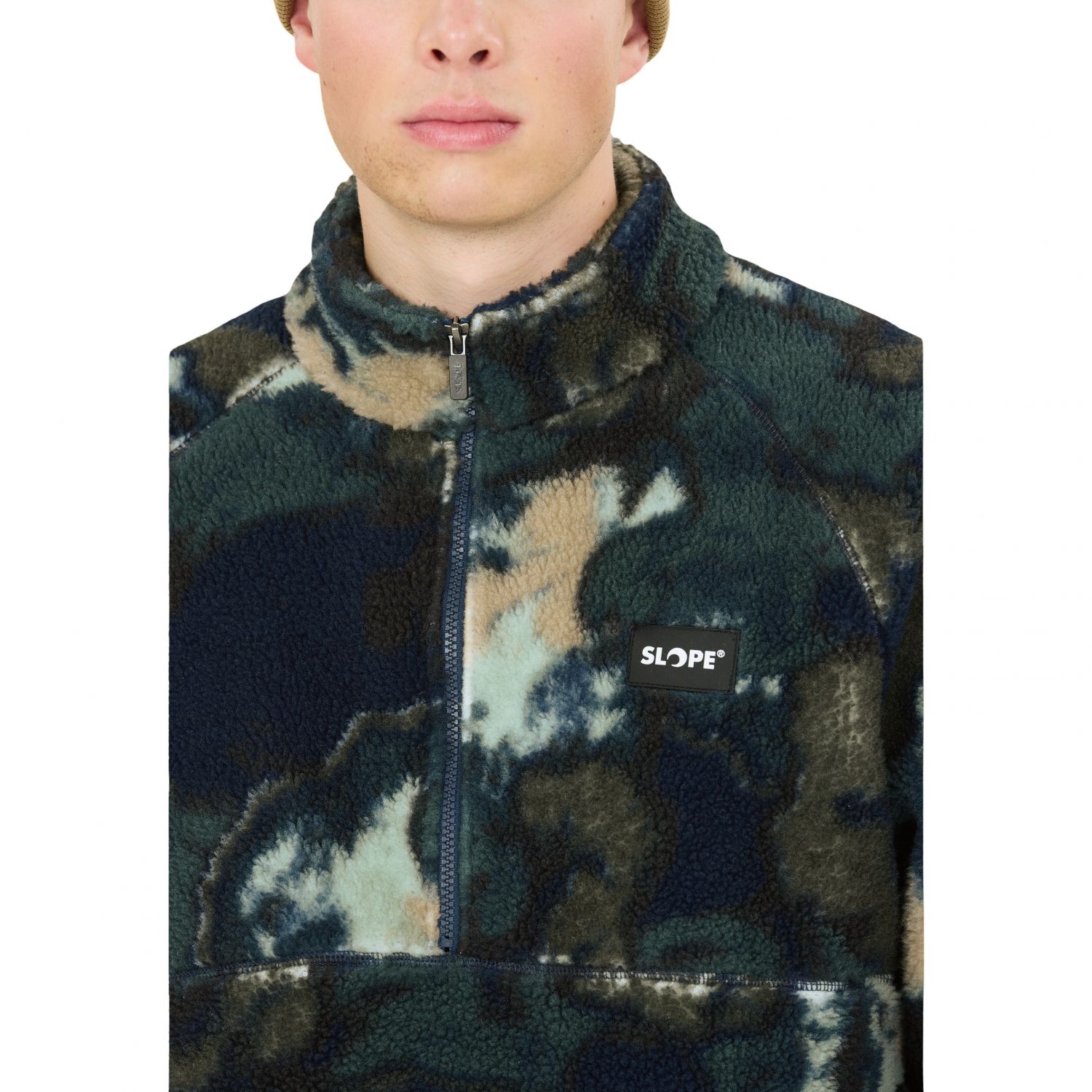 SLOPE Kendor AOP Teddy, fleecetrøje, herre, grape leaf