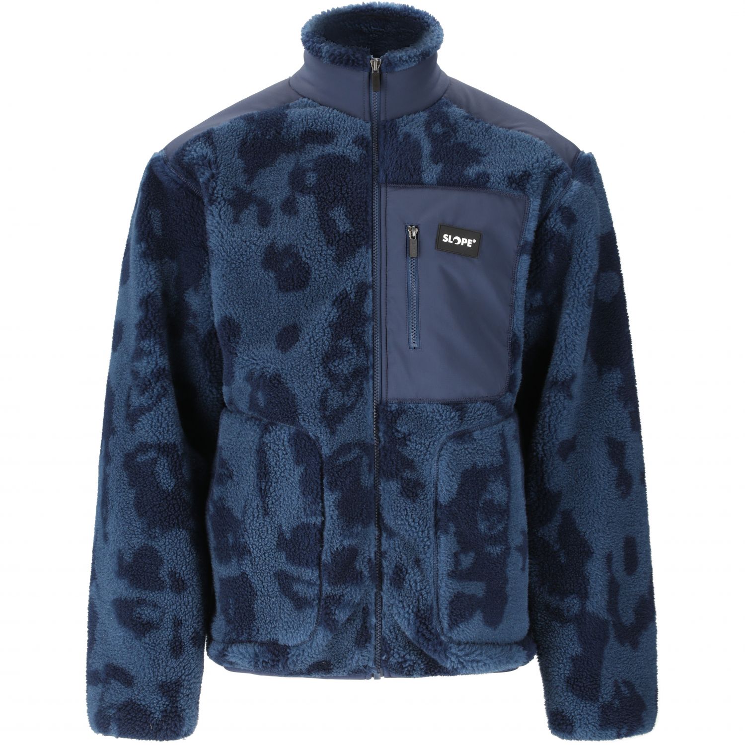 SLOPE Kendor AOP Teddy, jaqueta de fleece, masculino, azul