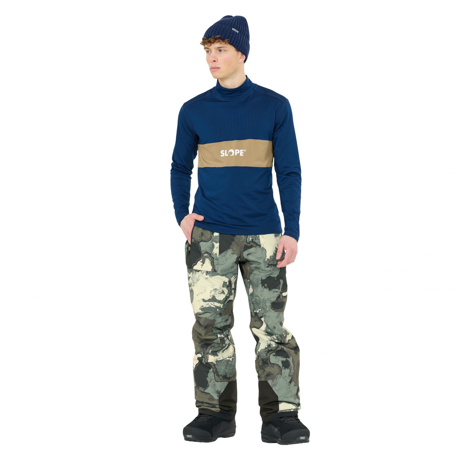 SLOPE Killy AOP, calças de esqui, masculino, AOP verde