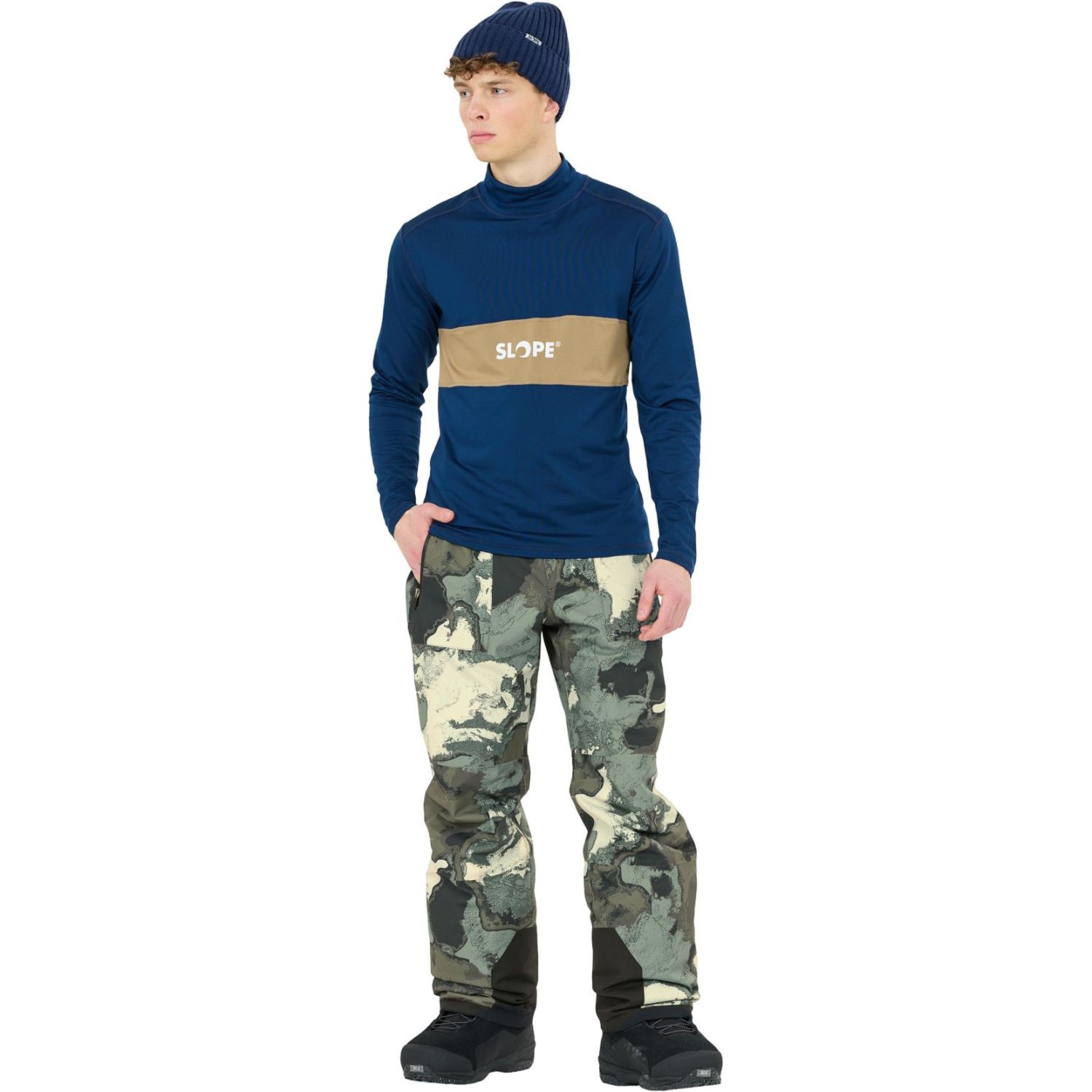SLOPE Killy AOP, calças de esqui, masculino, AOP verde