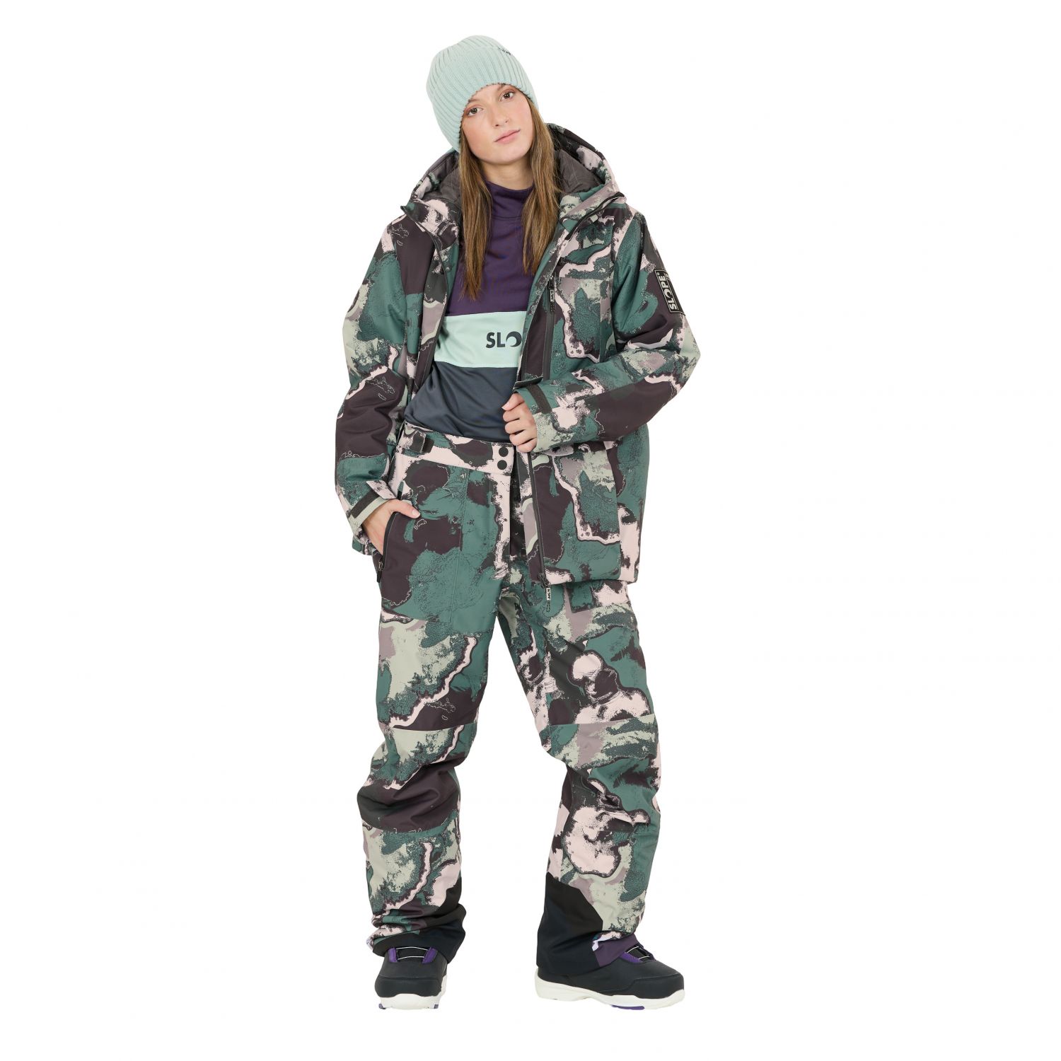SLOPE Killy AOP, pantaloni de schi, femei, albastru