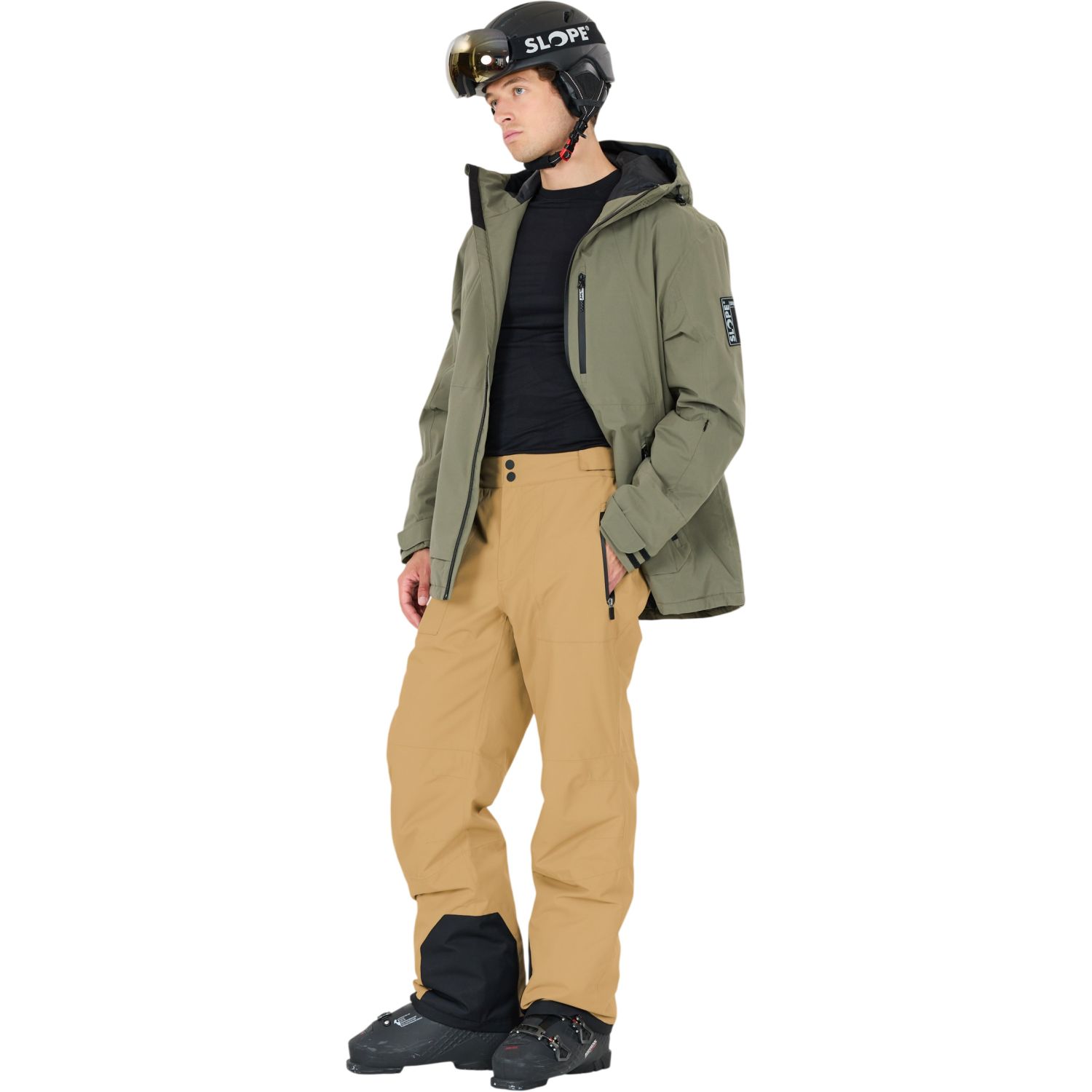 SLOPE Killy, calças de esqui, masculino, marrom