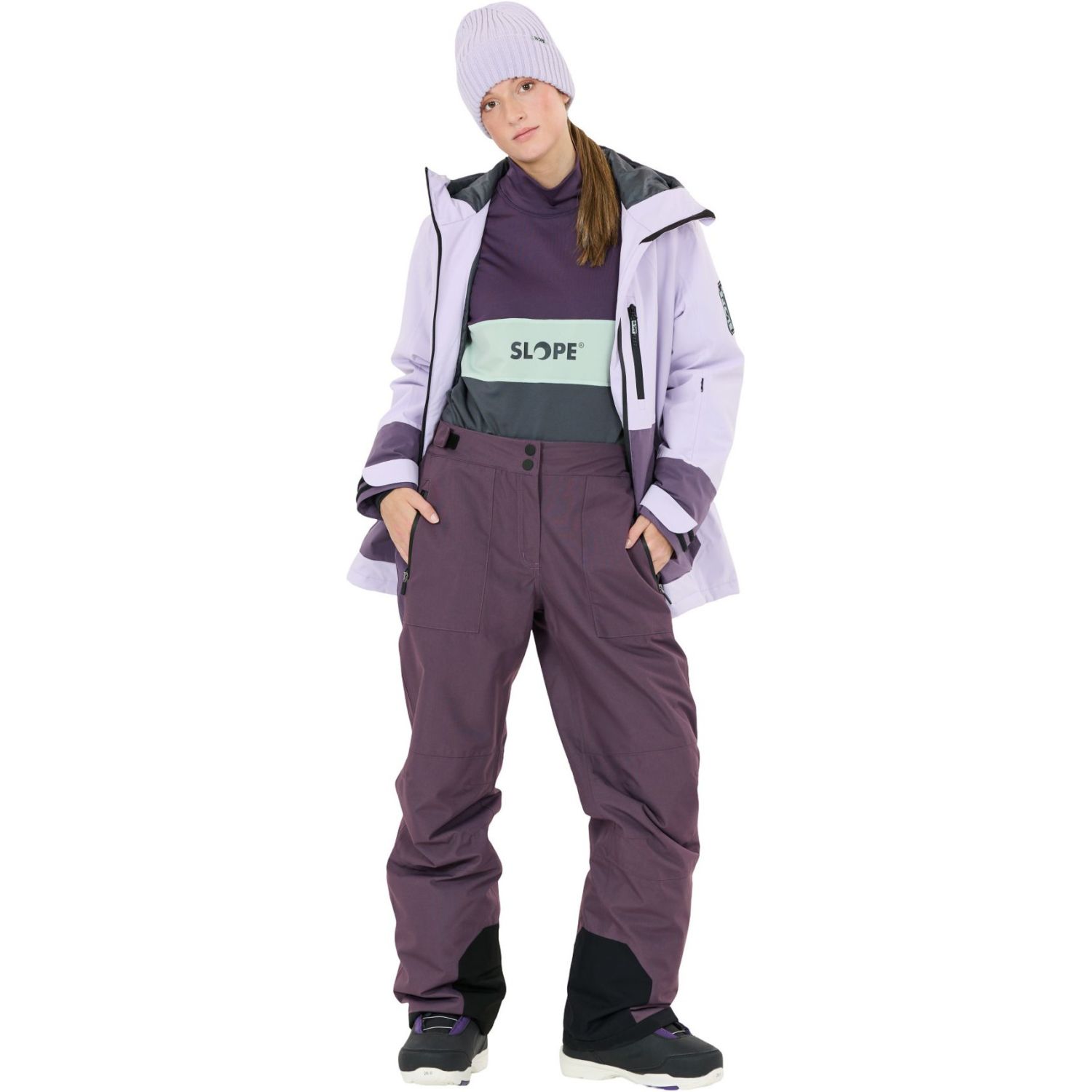 SLOPE Killy, pantaloni da sci, donna, viola