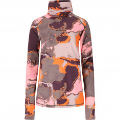 SLOPE Nyland AOP high neck midlayer, dame, sweet grape