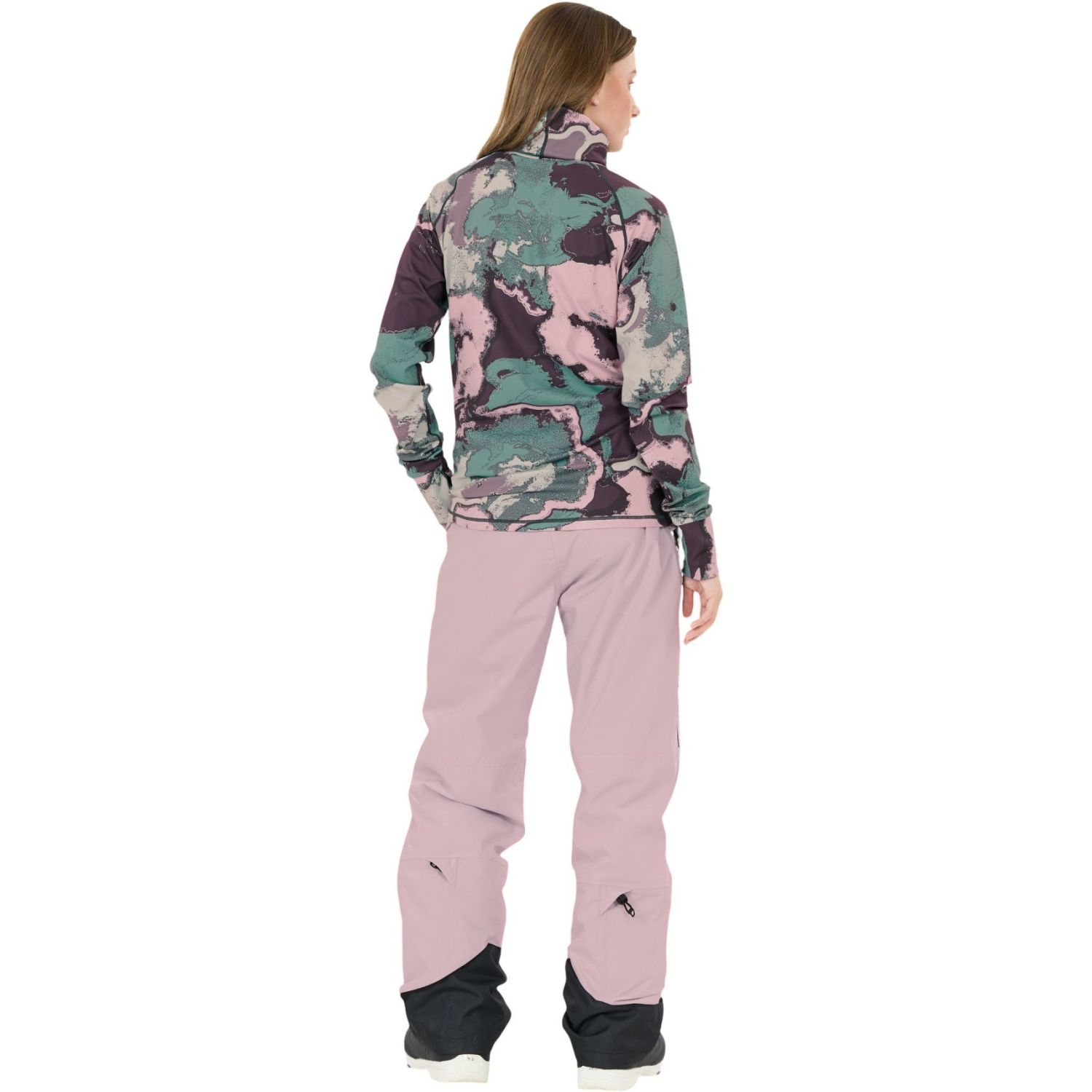 SLOPE Nyland AOP high neck midlayer, dames, north atlantic