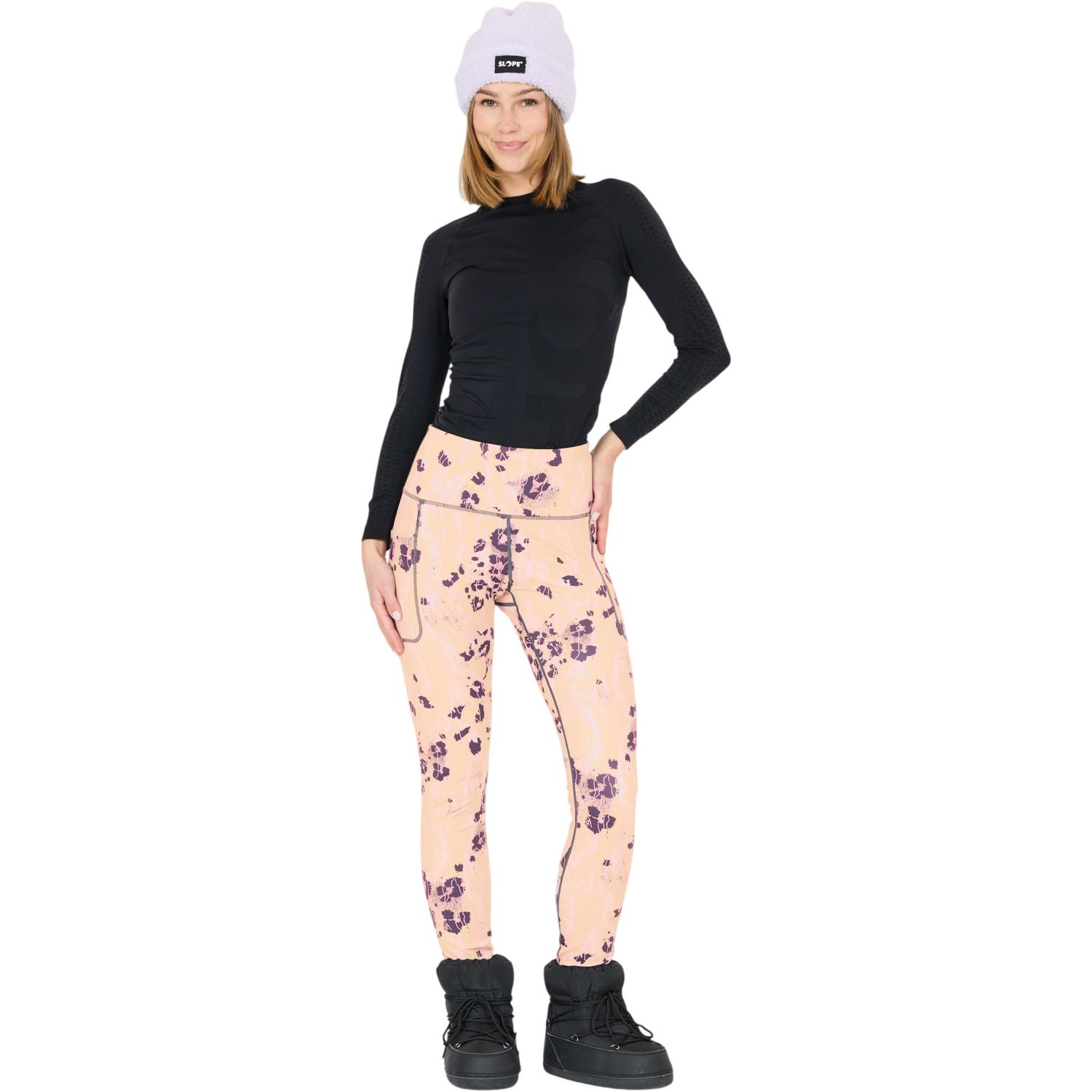 SLOPE Nyland AOP Leggings, Damen, Feather Gray