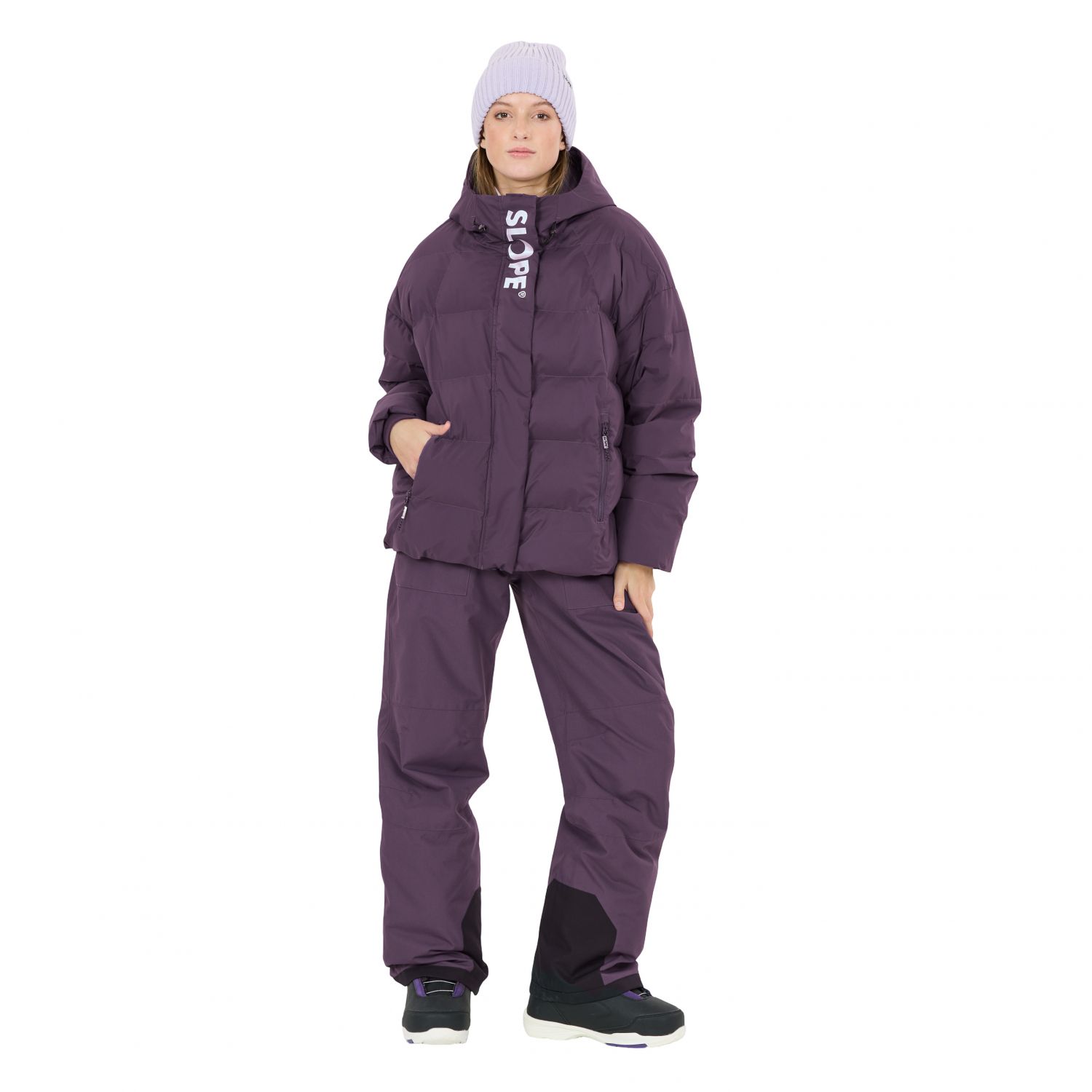 SLOPE Remy Puffer, zimná bunda, dámska, fialová