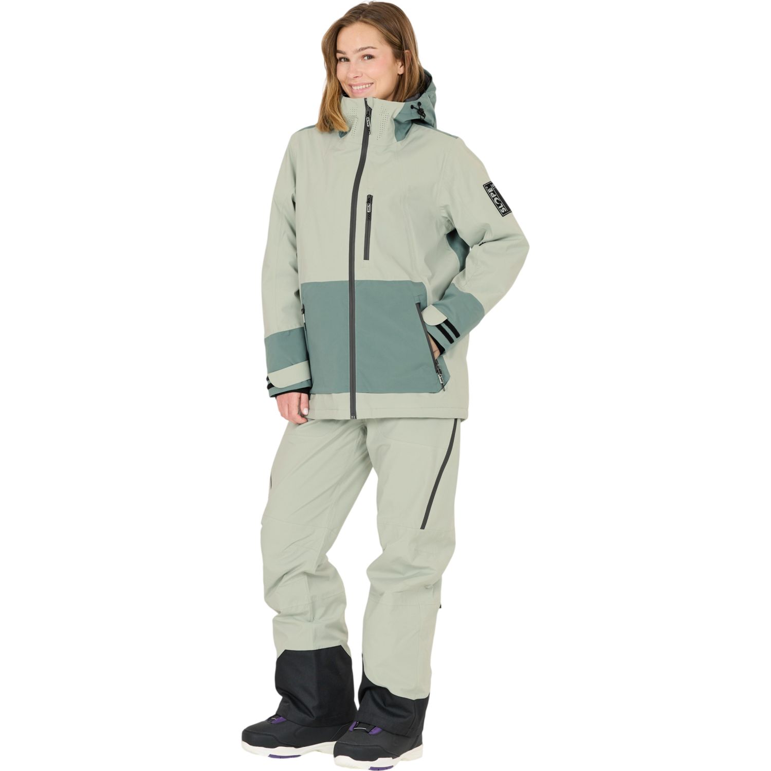 SLOPE River, giacca da sci, donna, aqua gray
