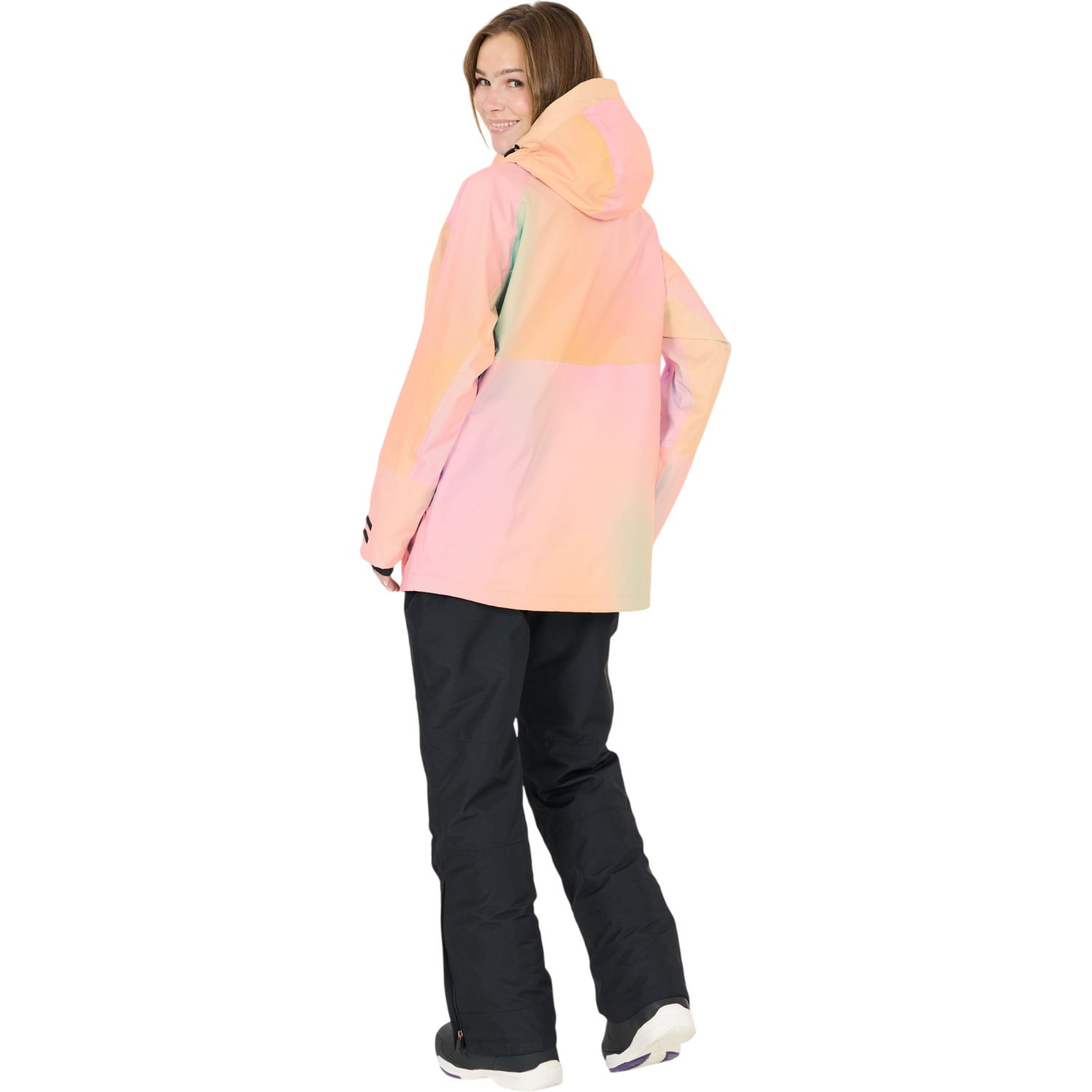 SLOPE Ruki AOP, giacca anorak da sci, donna, orchid petal