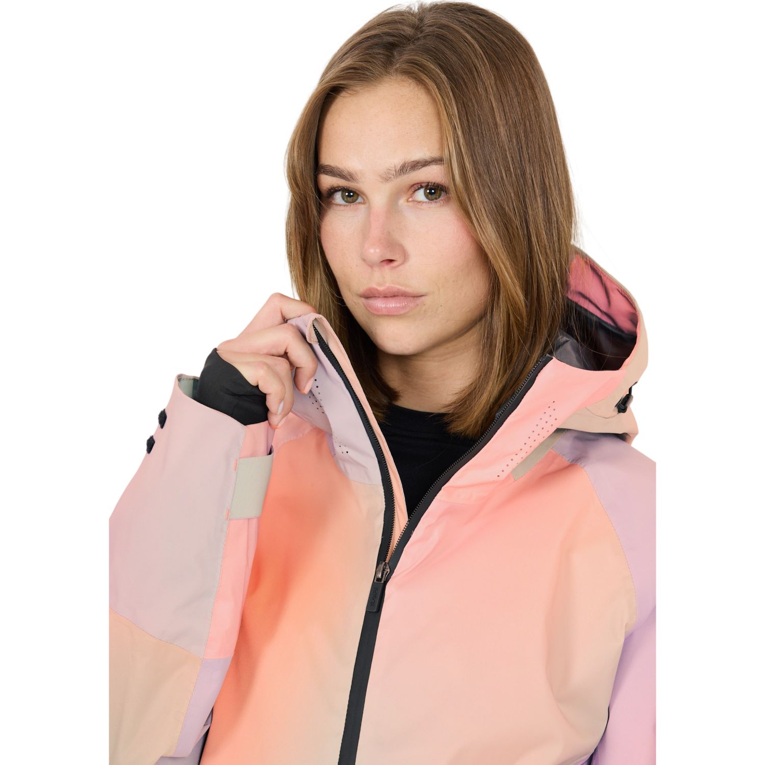SLOPE Ruki AOP, giacca anorak da sci, donna, orchid petal