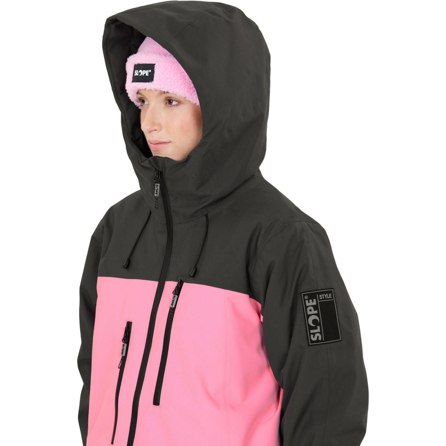SLOPE Tuscon, jachetă de schi pentru femei, gri/pink