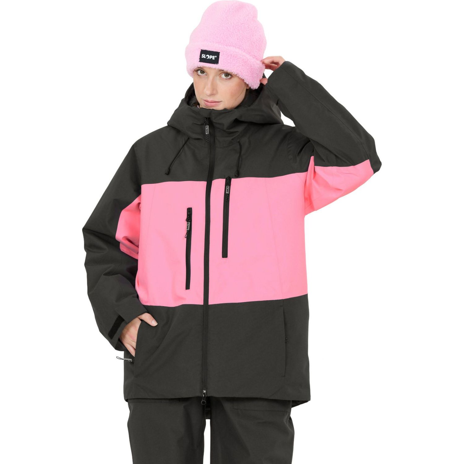 SLOPE Tuscon, skijakke, dame, grå/pink