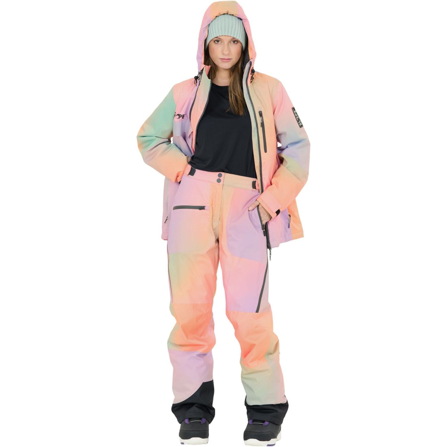 SLOPE Zuki AOP, pantaloni de schi, femei, orchid petal