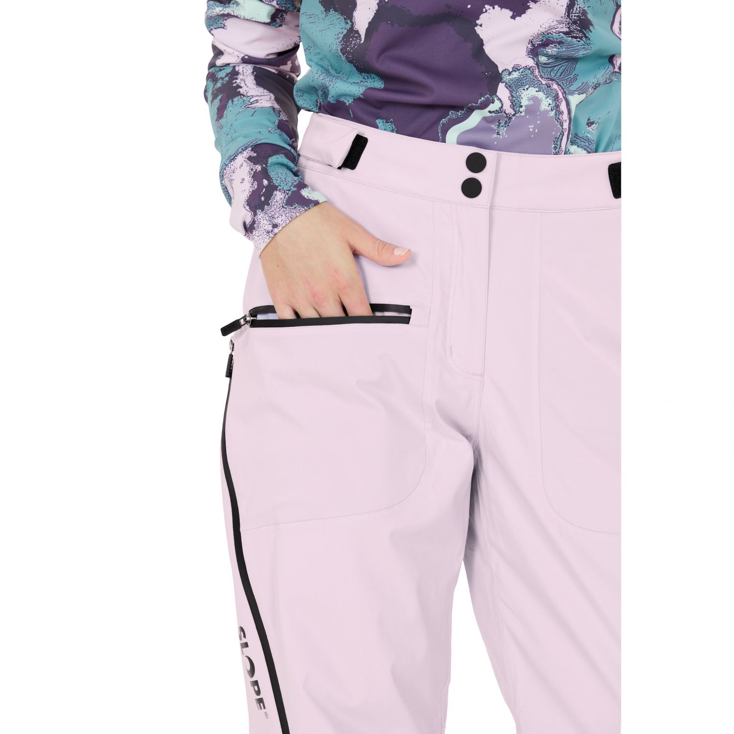 SLOPE Zuki, calças de esqui, feminino, orchid petal