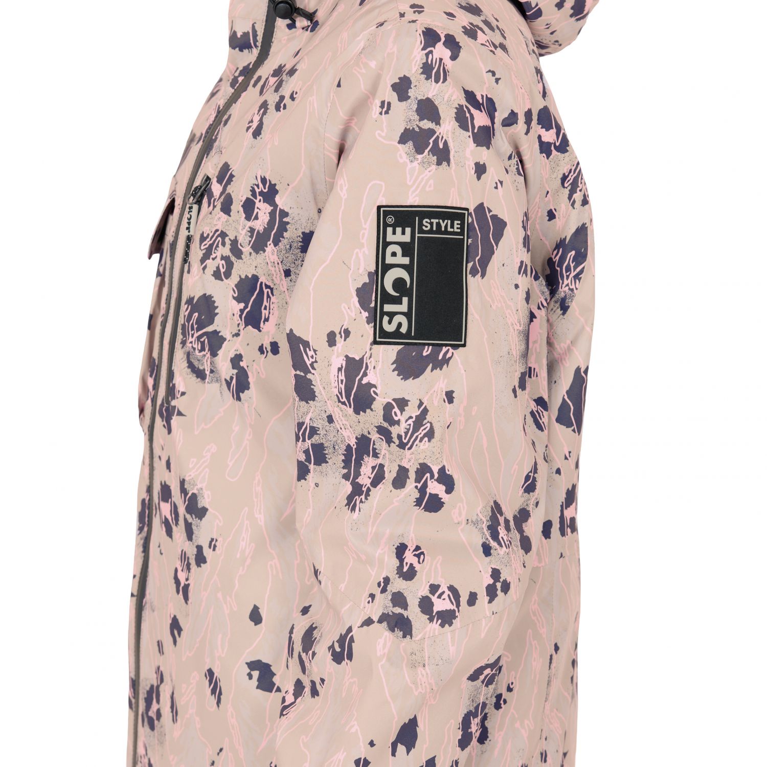 SLOPE Zuko AOP, jaqueta de esqui, feminina, feather gray
