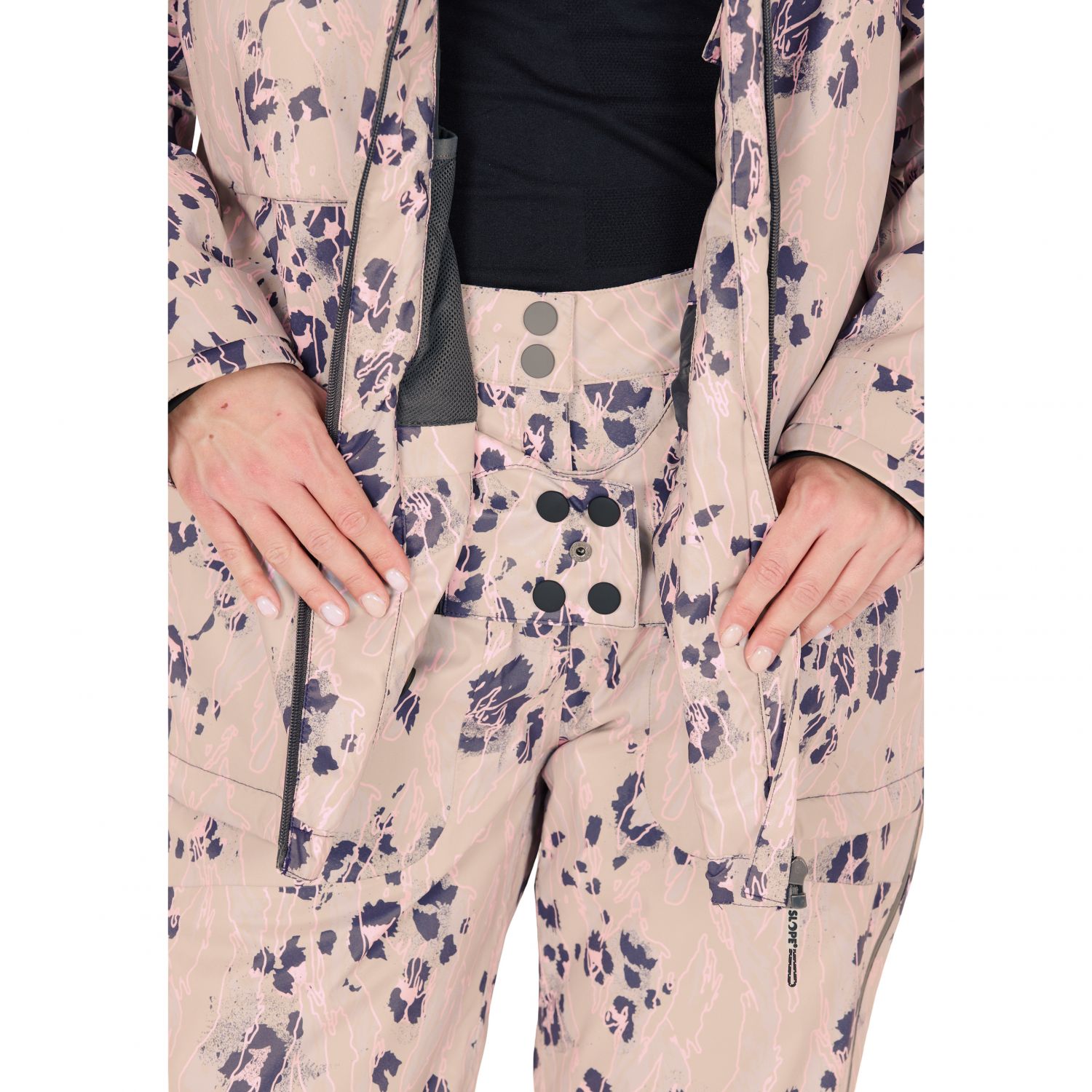 SLOPE Zuko AOP, jaqueta de esqui, feminina, feather gray